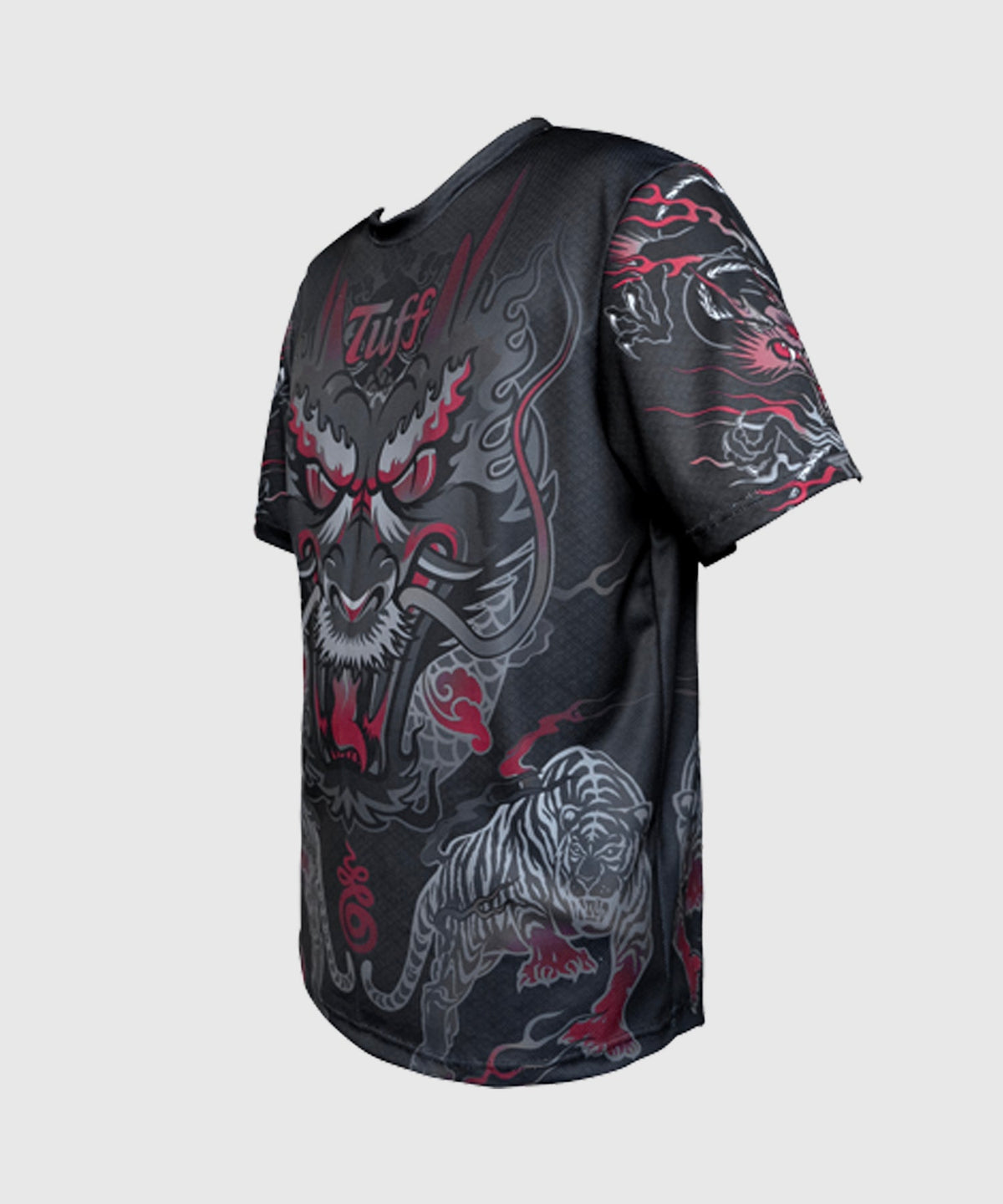 King Dry Fit Tuff Shirt Of Dragon Muay Thai Maglietta - Nero
