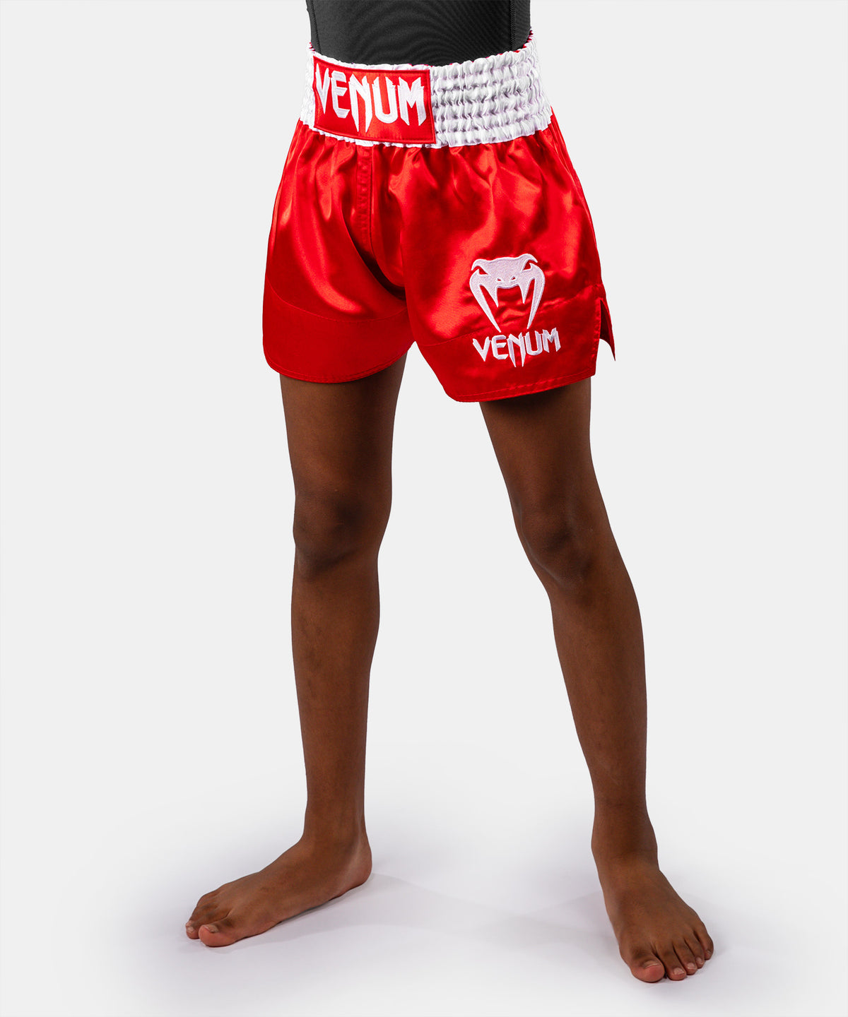 Short de Muay Thaï Venum Classic pour Enfant – Rouge Feu
