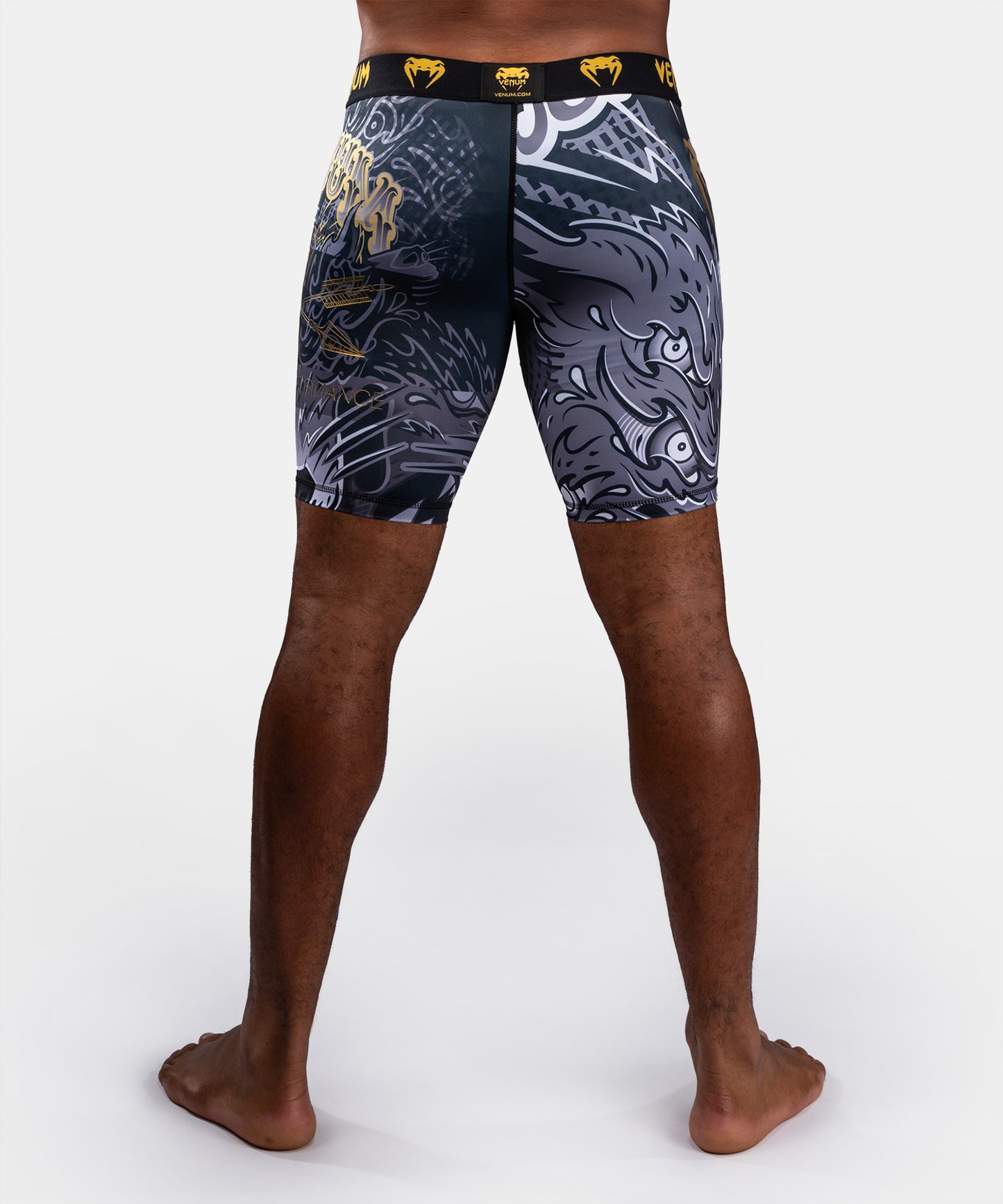 Venum Wolf Atak Vale Tudo Shorts - Black/Grey