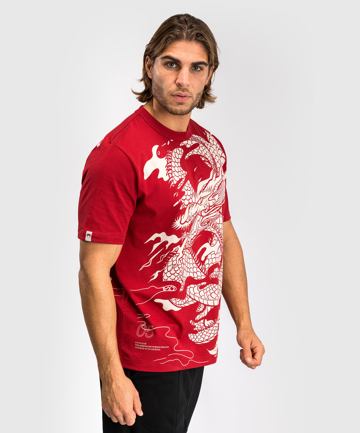 Venum Dragon’s Flight Maglietta da uomo - Rosso Ciliegia/Bianco Crema