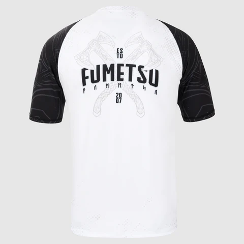 Fumetsu Berserker Kurzarm-Rashguard - Weiß/Schwarz