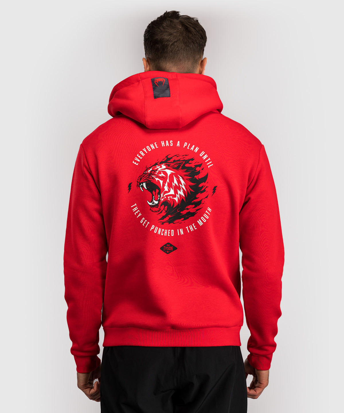 Venum x Mike Tyson Felpa con Cappuccio - Rosso Intenso/Nero Profondo