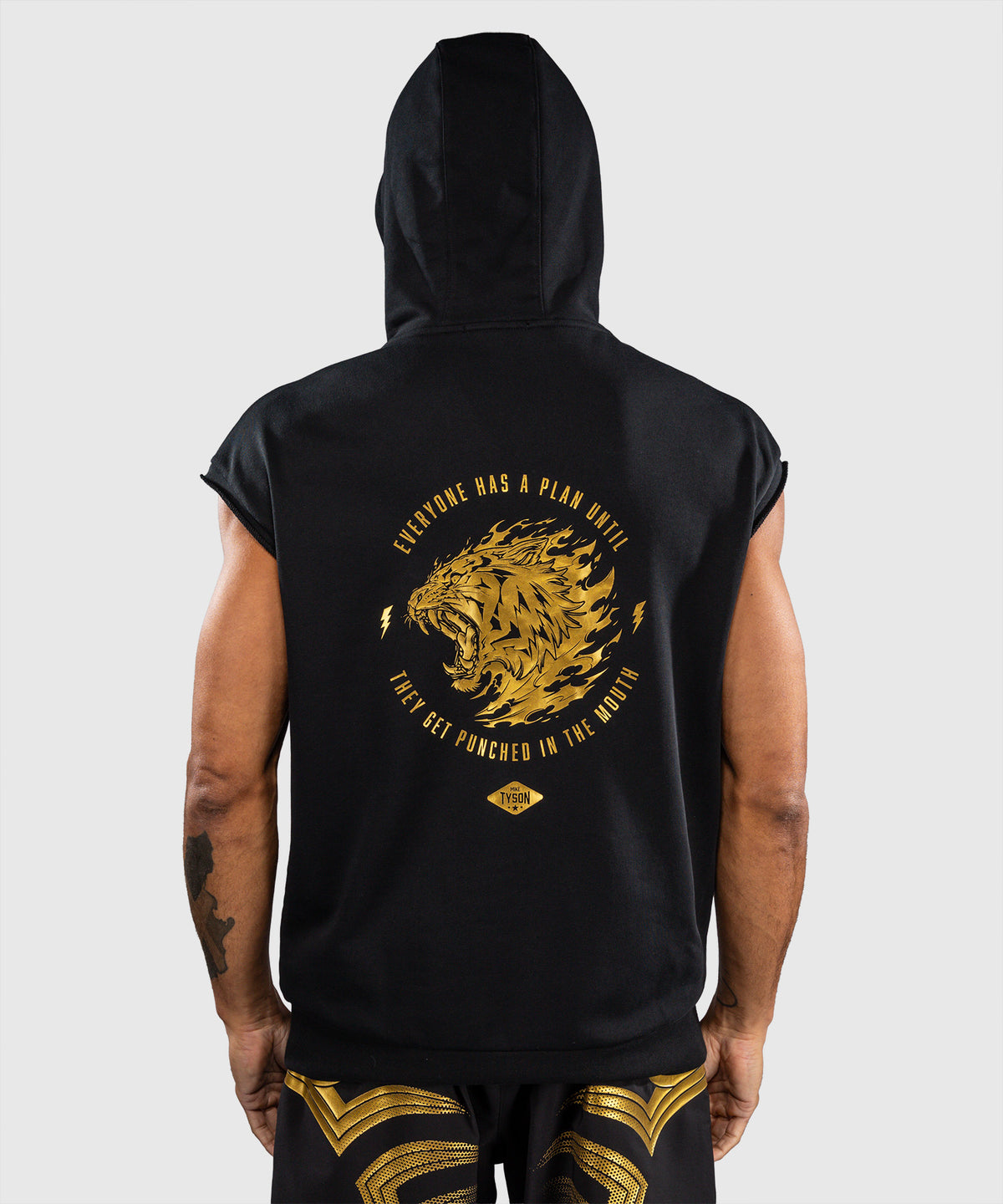 Venum x Mike Tyson Tiger Sleeveless Hoodie - Black/Gold