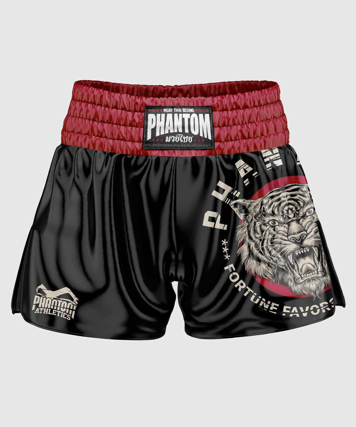 Phantom Athletics Tiger Unit Muay Thai Shorts - Black/Red