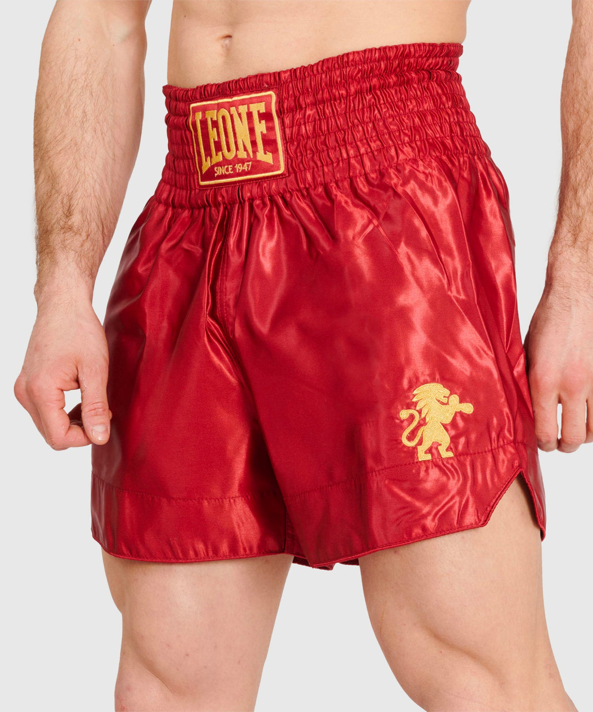 Leone Basic Muay Thai Shorts - Rot