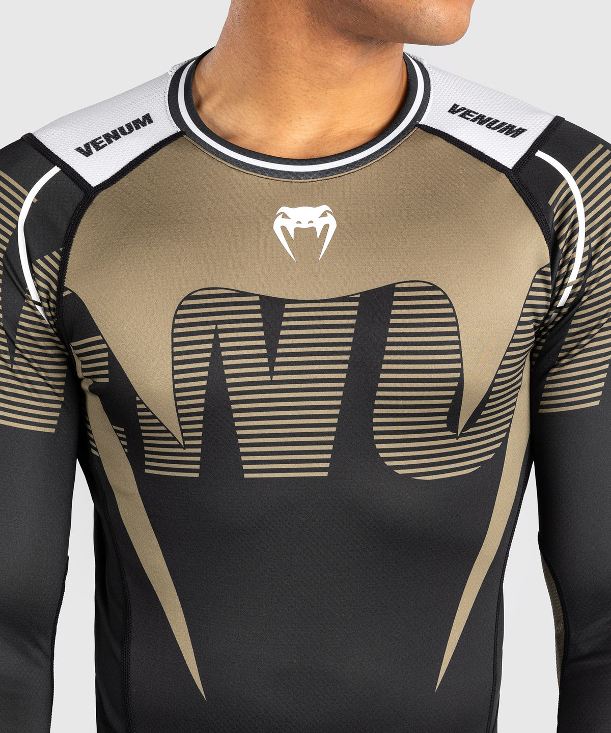Venum Adrenaline Rashguard Manga Larga – Negro/Arena