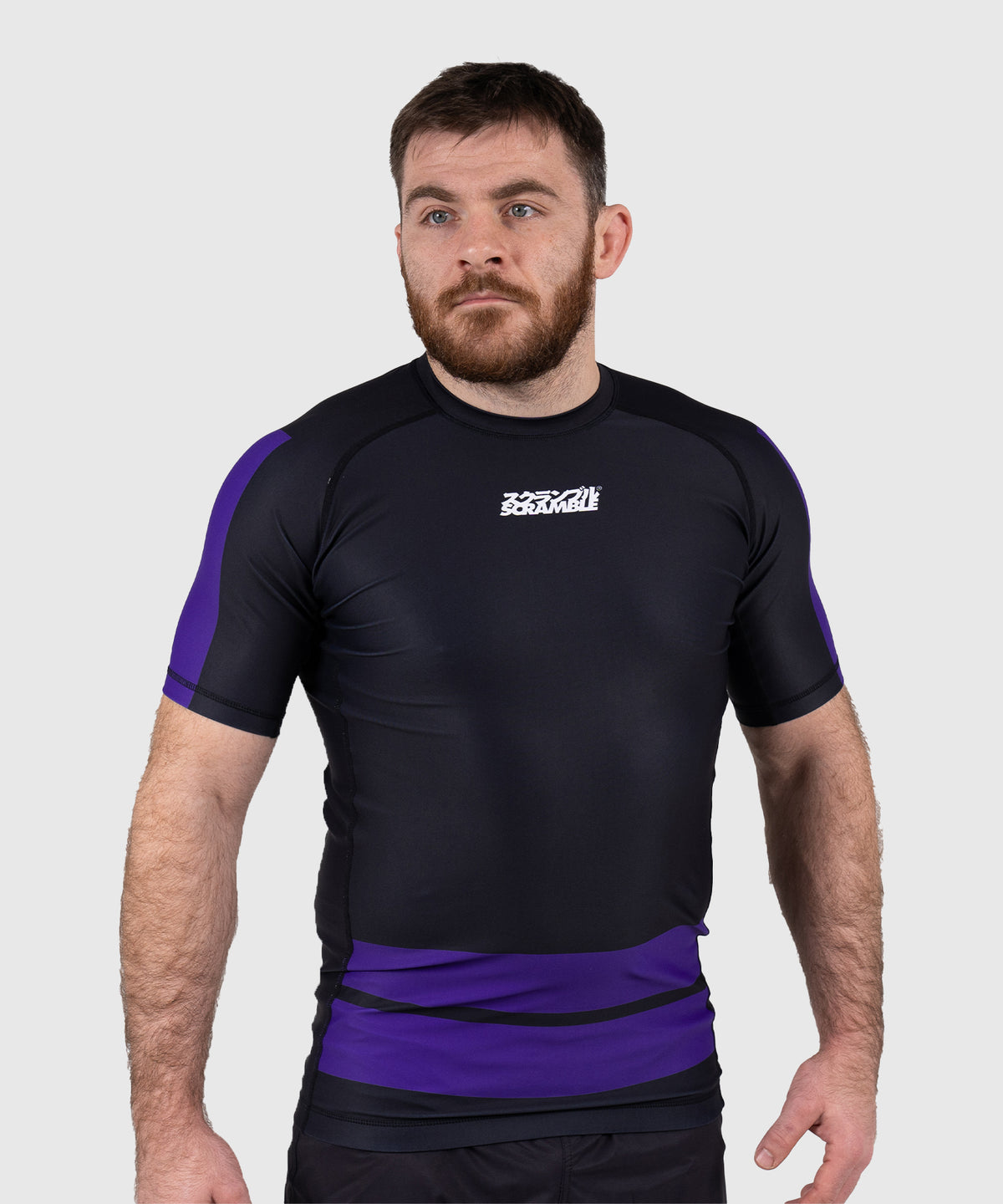 Scramble Ranked Rashguard de Manga Corta - Violeta