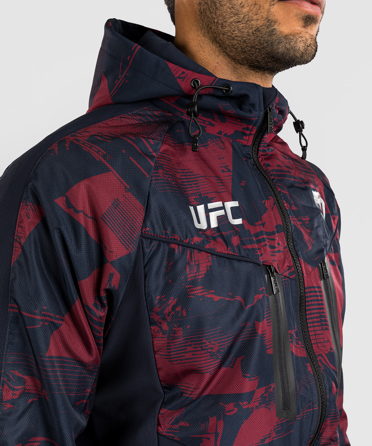 Men's UFC Zenith by Venum Burgundy Authentic Fight Week Zip Hoodie