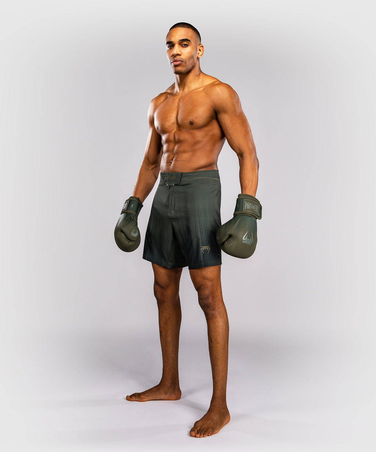 Short de Combat Venum Stealth – Kaki/Vert Foncé