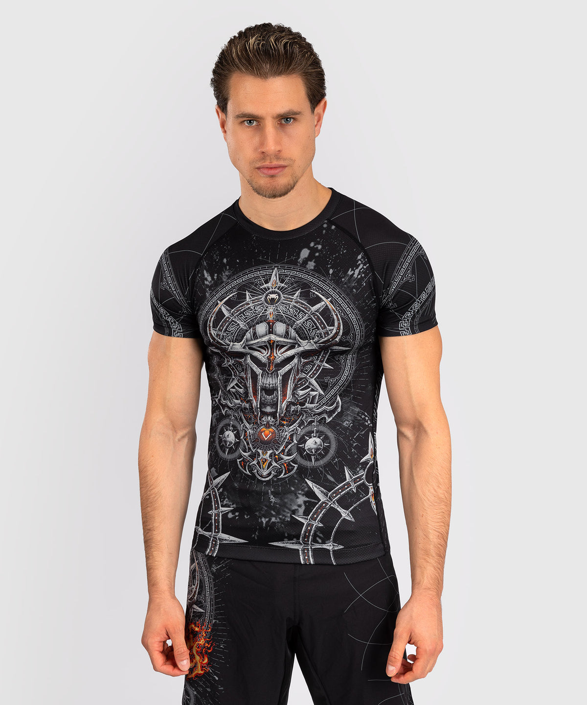 Venum Gladiator 5.0 Camiseta De Manga Corta Para Hombre - Negro/Plata