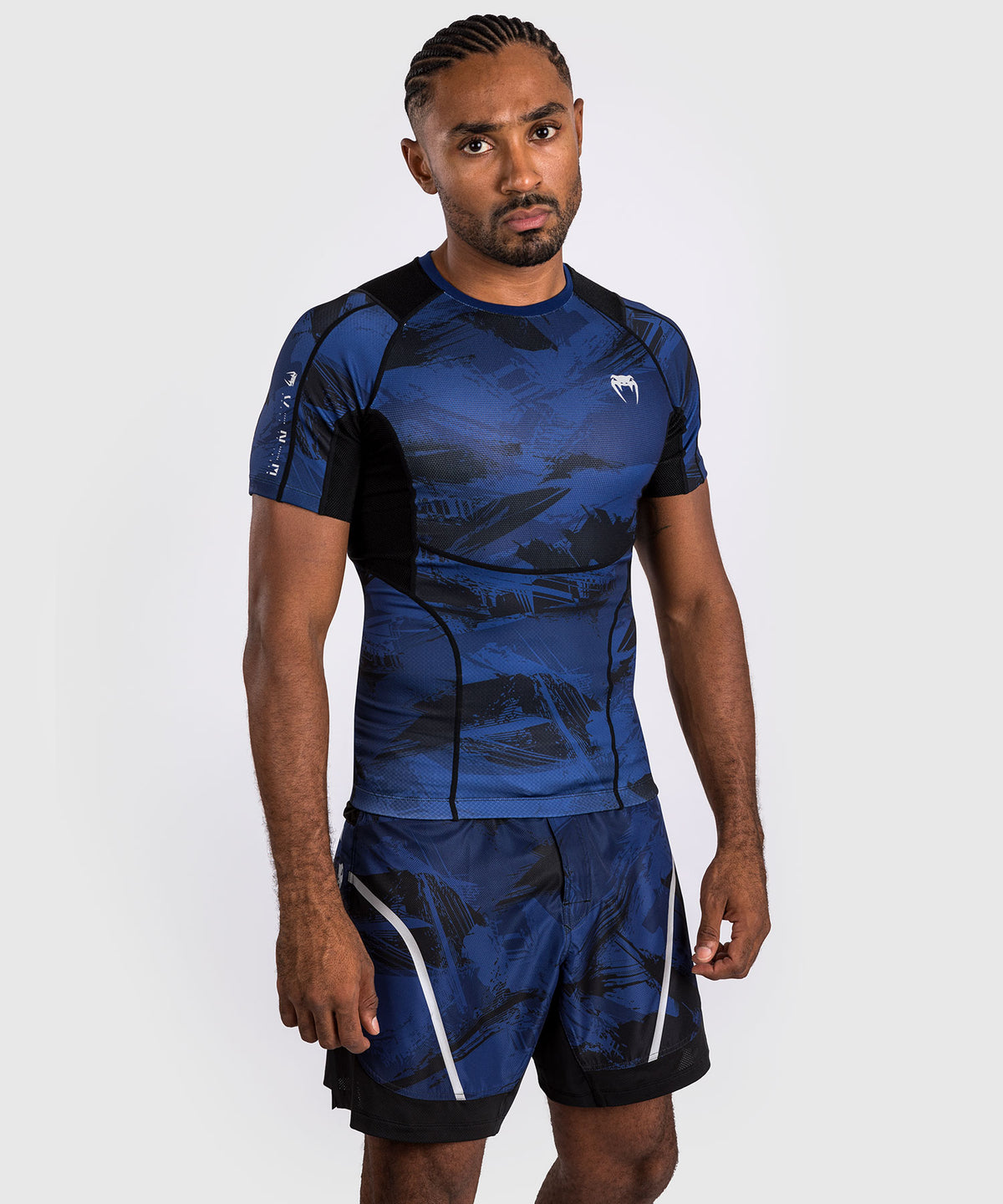 Venum Electron 3.0 Kurzärmeliger Rashguard - Marineblau