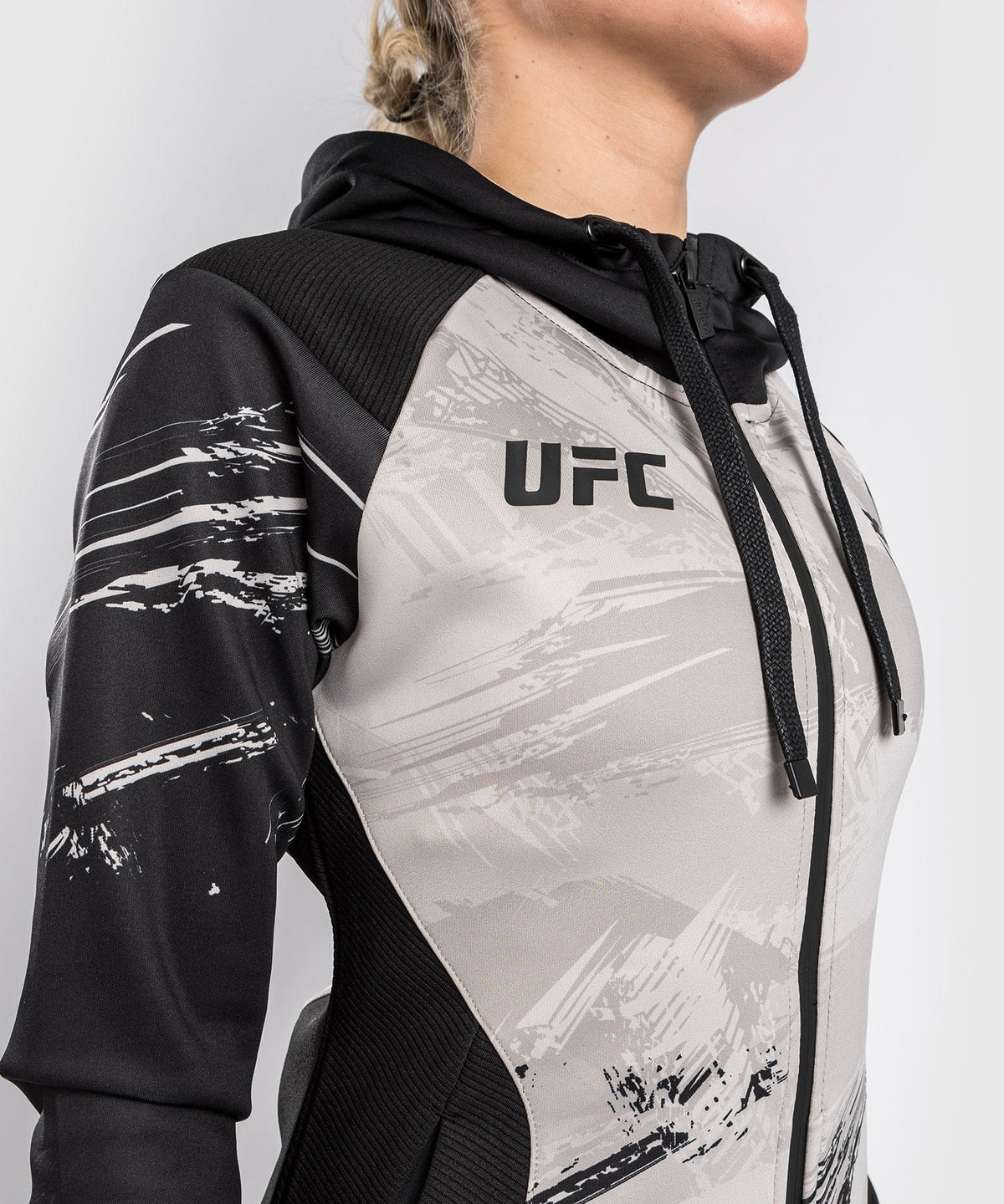 Venum Authentic Fight Week 2.0 UFC Women's Zipper Sweatshirt - Schwarz/Sand