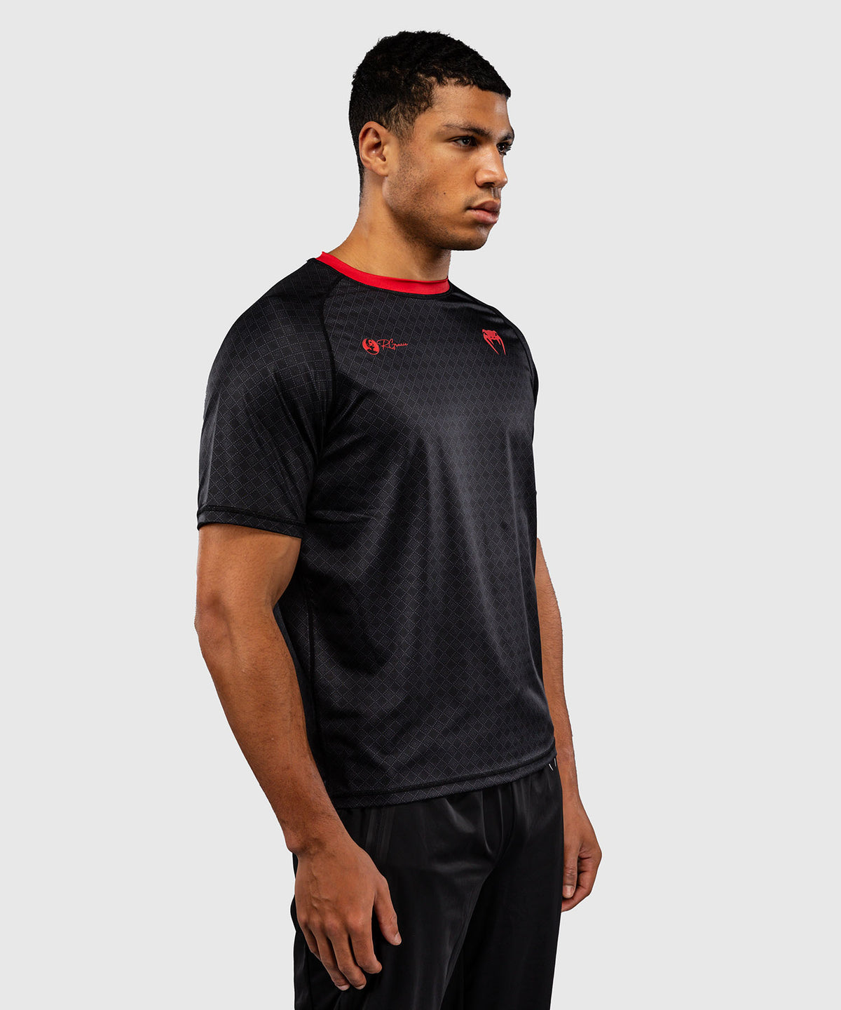 Venum x Roger Gracie Signature Dry-Tech-T‑Shirt - Schwarz/Rot