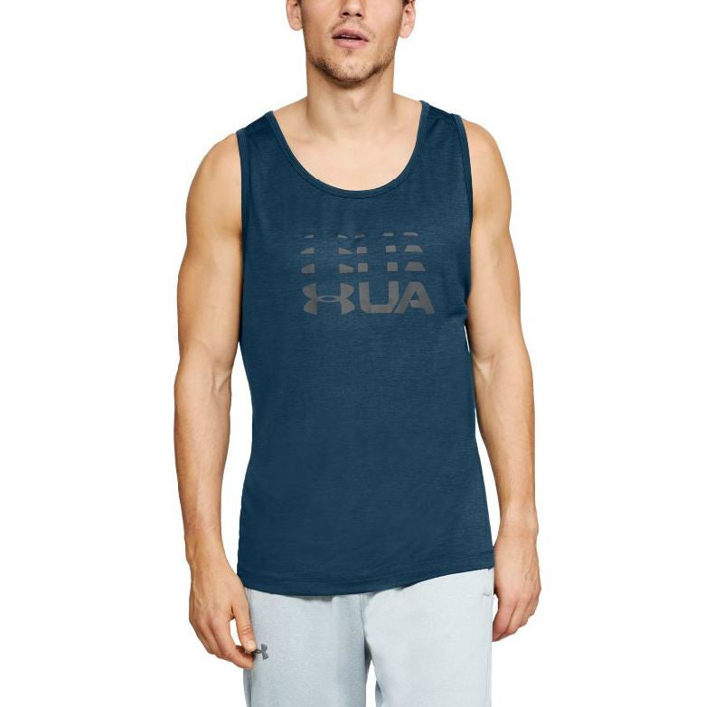 Under Armour Tech Graphic Canotta – Blu/Grigio