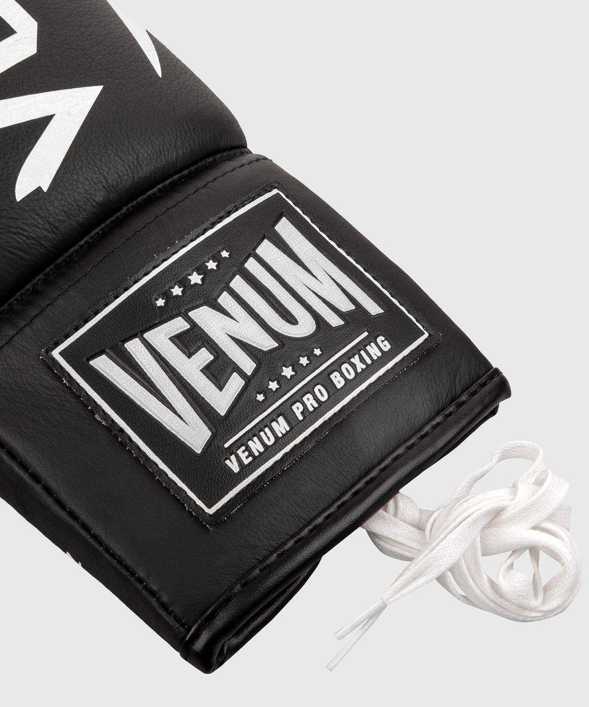Guantoni da boxe Venum Hammer Pro con lacci - Nero/Bianco