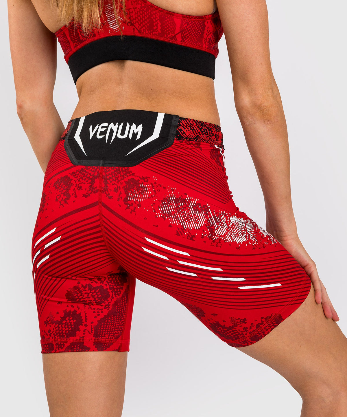Kompressionsshorts Long Fit für Frauen UFC Adrenaline by Venum Authentic Fight Night - Rot