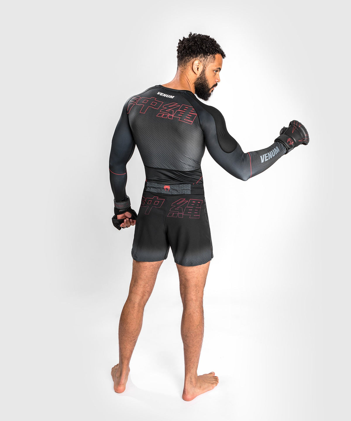 Venum Okinawa 3.0- Langarm Rashguard - Schwarz/Rot