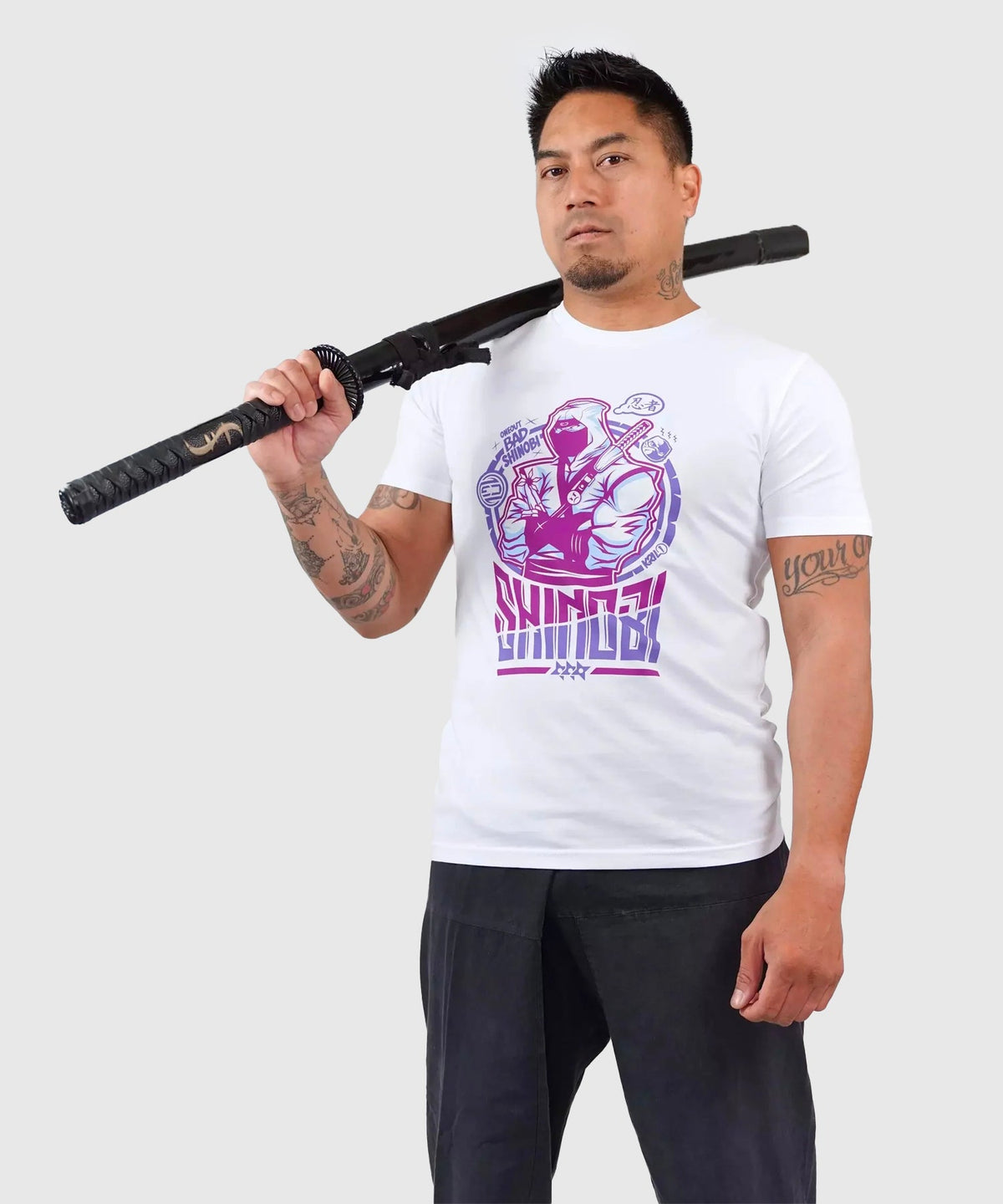 Tee-Shirt Oneout Bad Shinobi - Blanc