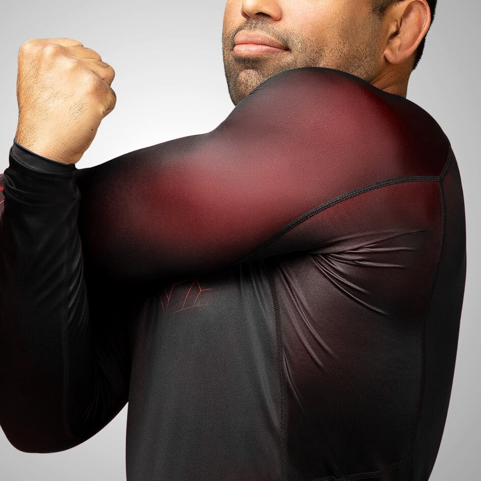 Hayabusa Geo Langarm-Rashguard - Rot