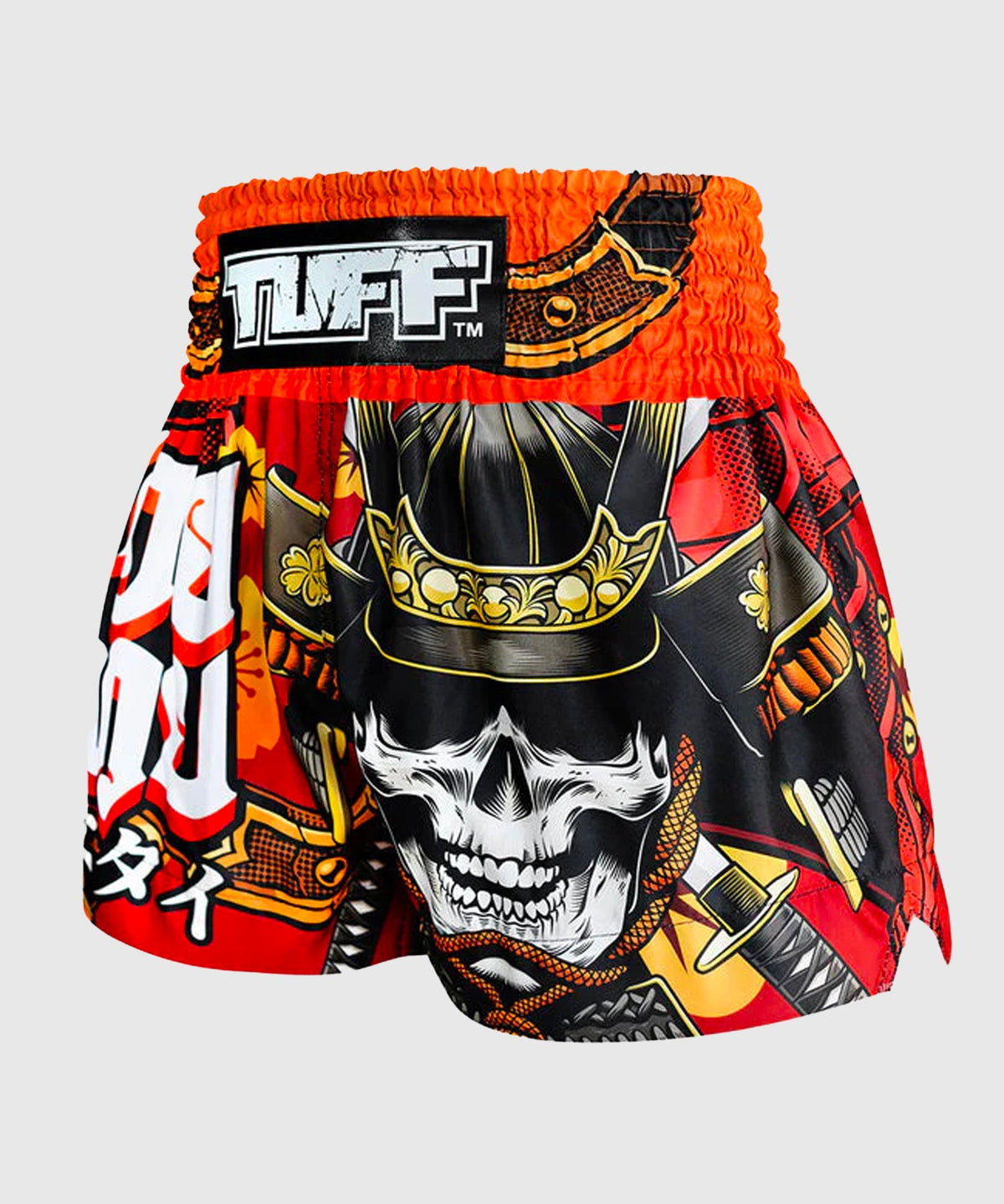 Tuff Samurai Skull Muay Thai Shorts - Red