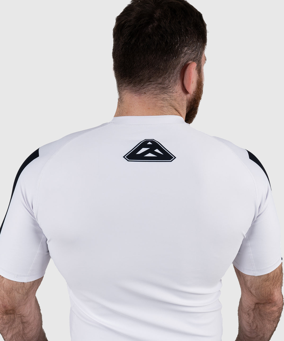 Rashguard À Manches Courtes Scramble Ranked - Blanc/Noir