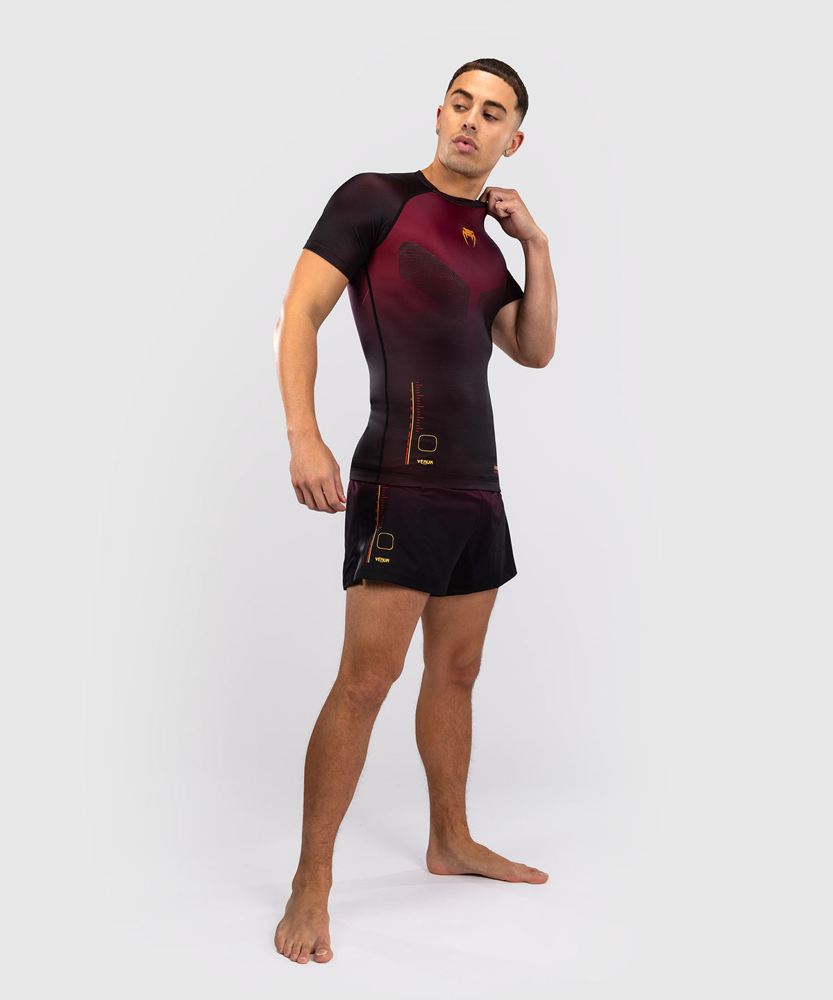 Venum Tactical XT Rashguard a maniche corte - Nero/Bordeaux/Oro