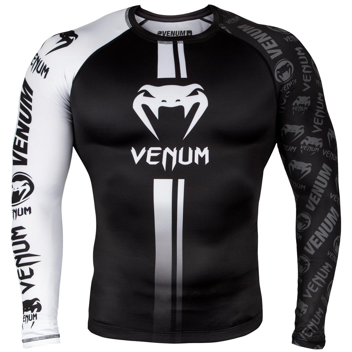 Venum Logos Rashguard - Langarm - Schwarz/Weiß