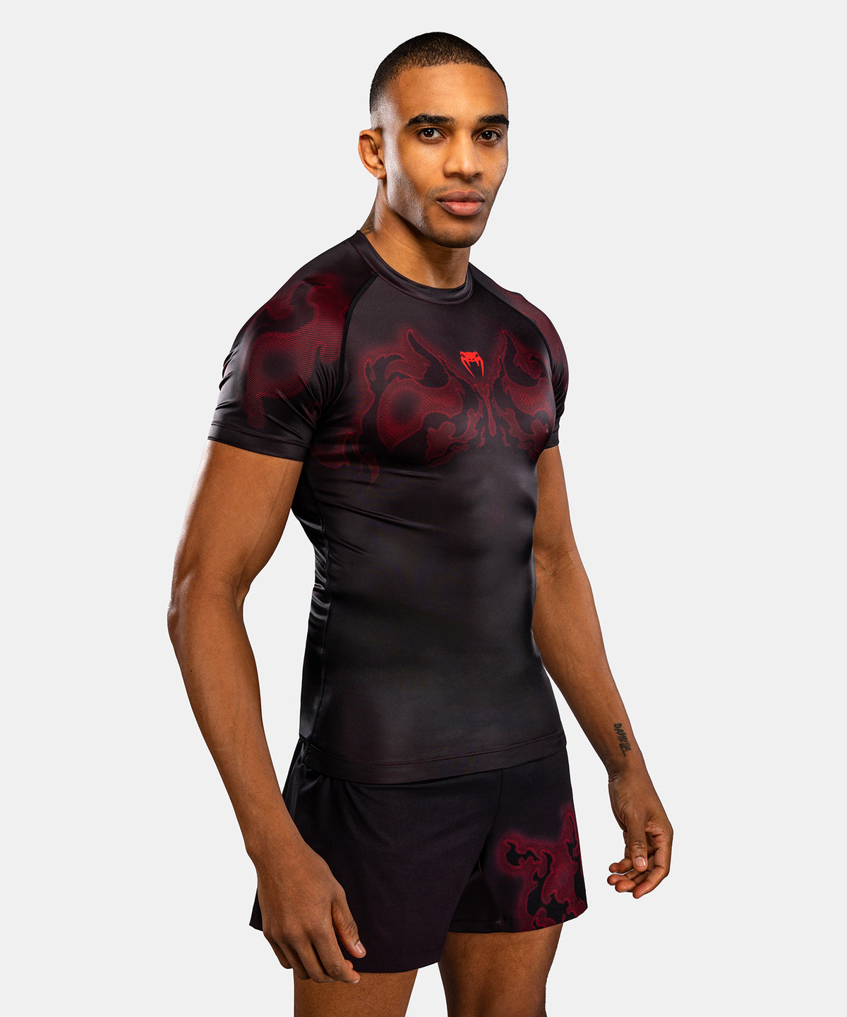 Venum Spectre Kurzarm Rashguard – Schwarz/Rot