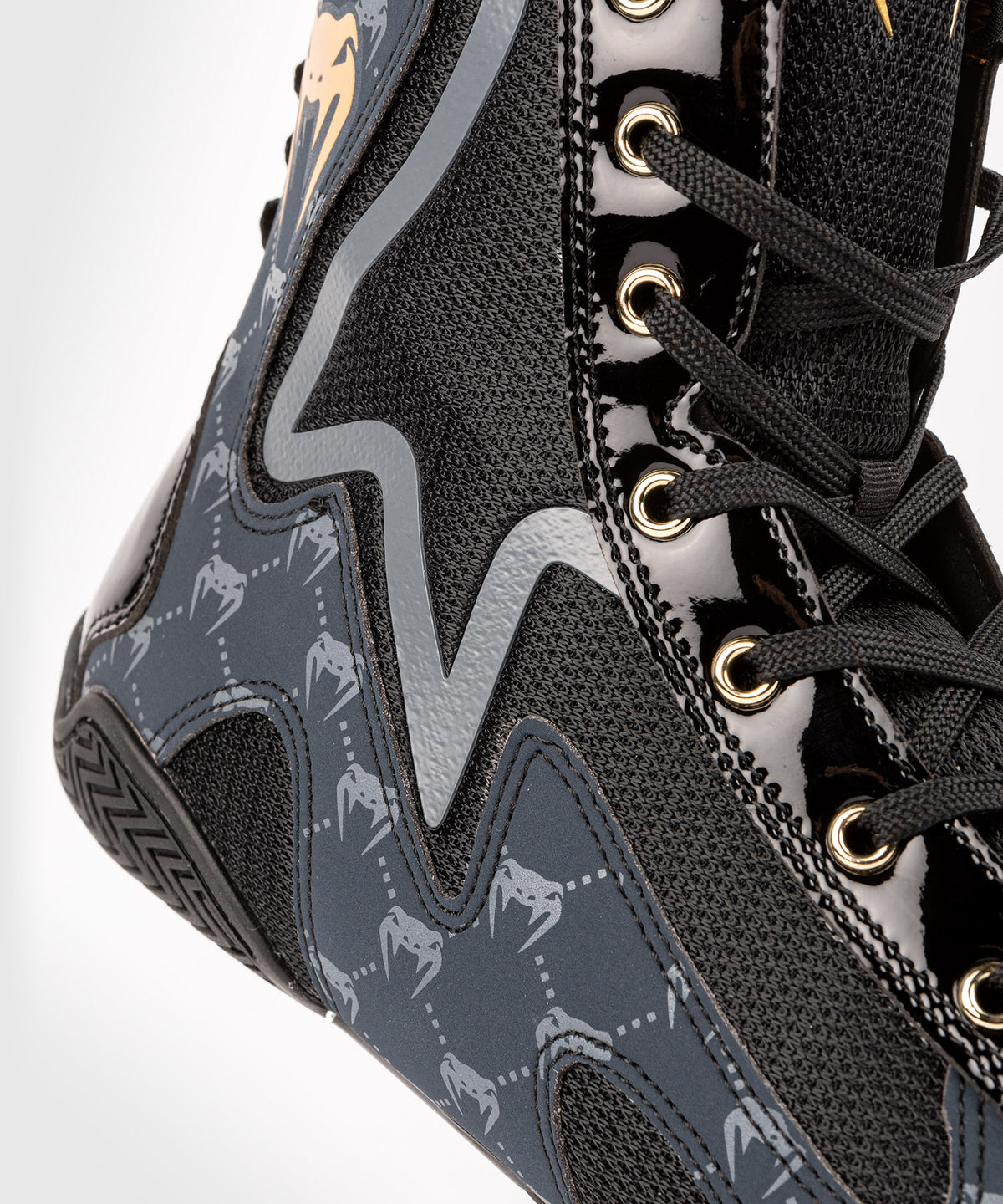 Chaussures de Boxe Venum Elite Evo Monogram - Noir/Bleu Marine