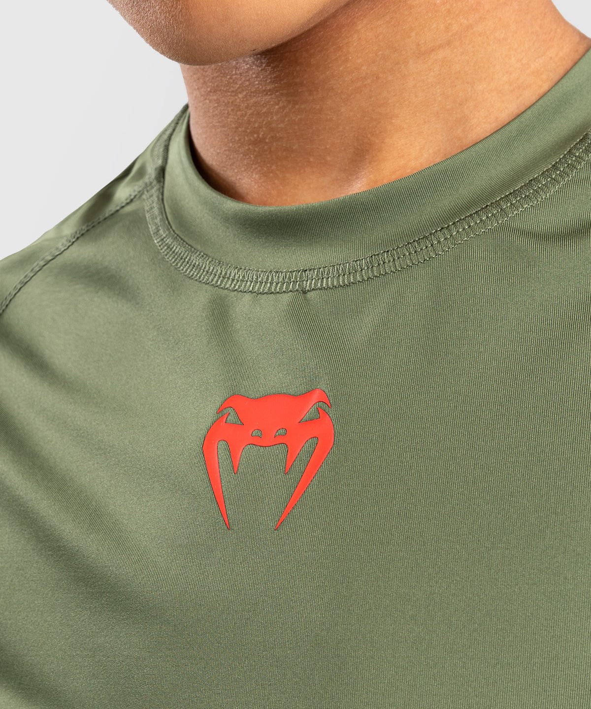 Venum Contender Kinder Rashguards Lange Ärmel - Army Green/Orange