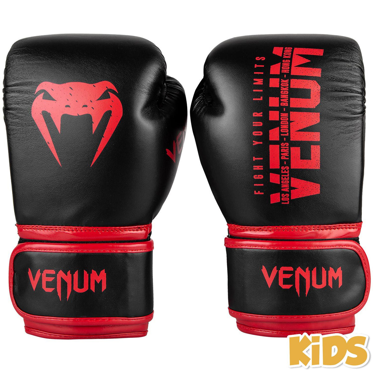 Gants de boxe Enfant Venum Signature Kids - Noir/Rouge
