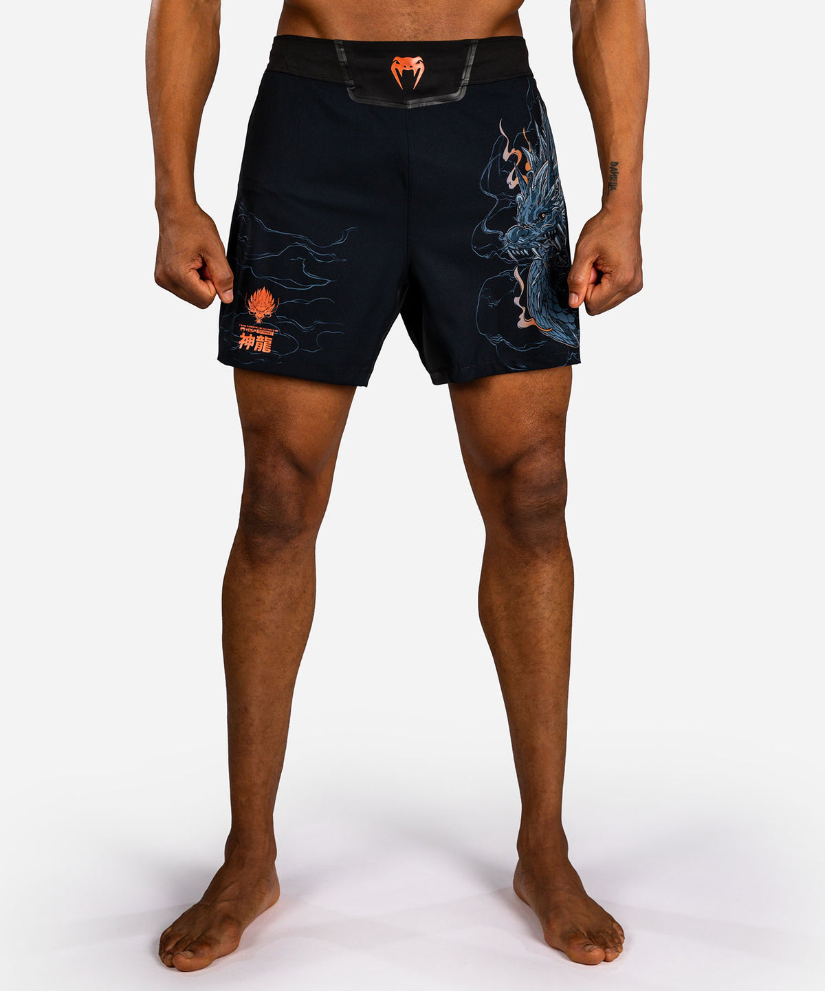 Venum Thunder Dragon Short de Combate – Negro/Gris/Cobre