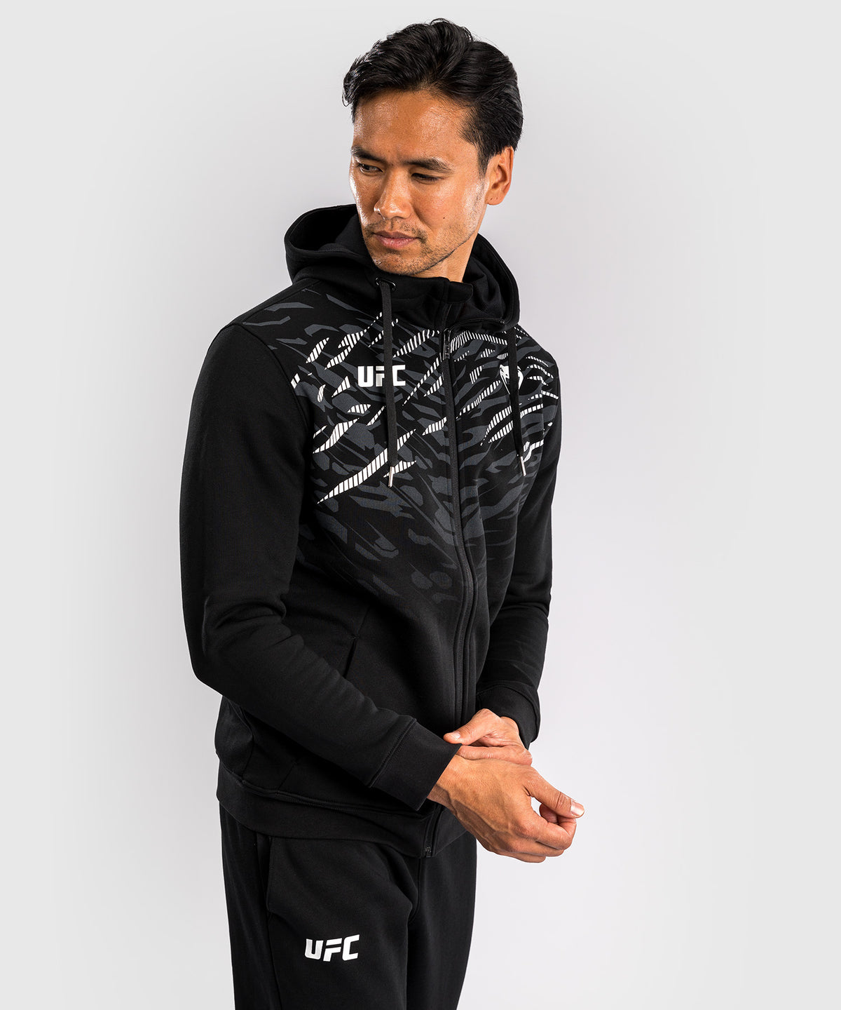 UFC Fusion by Venum Replica Felpa con Zip per Uomo - Nero