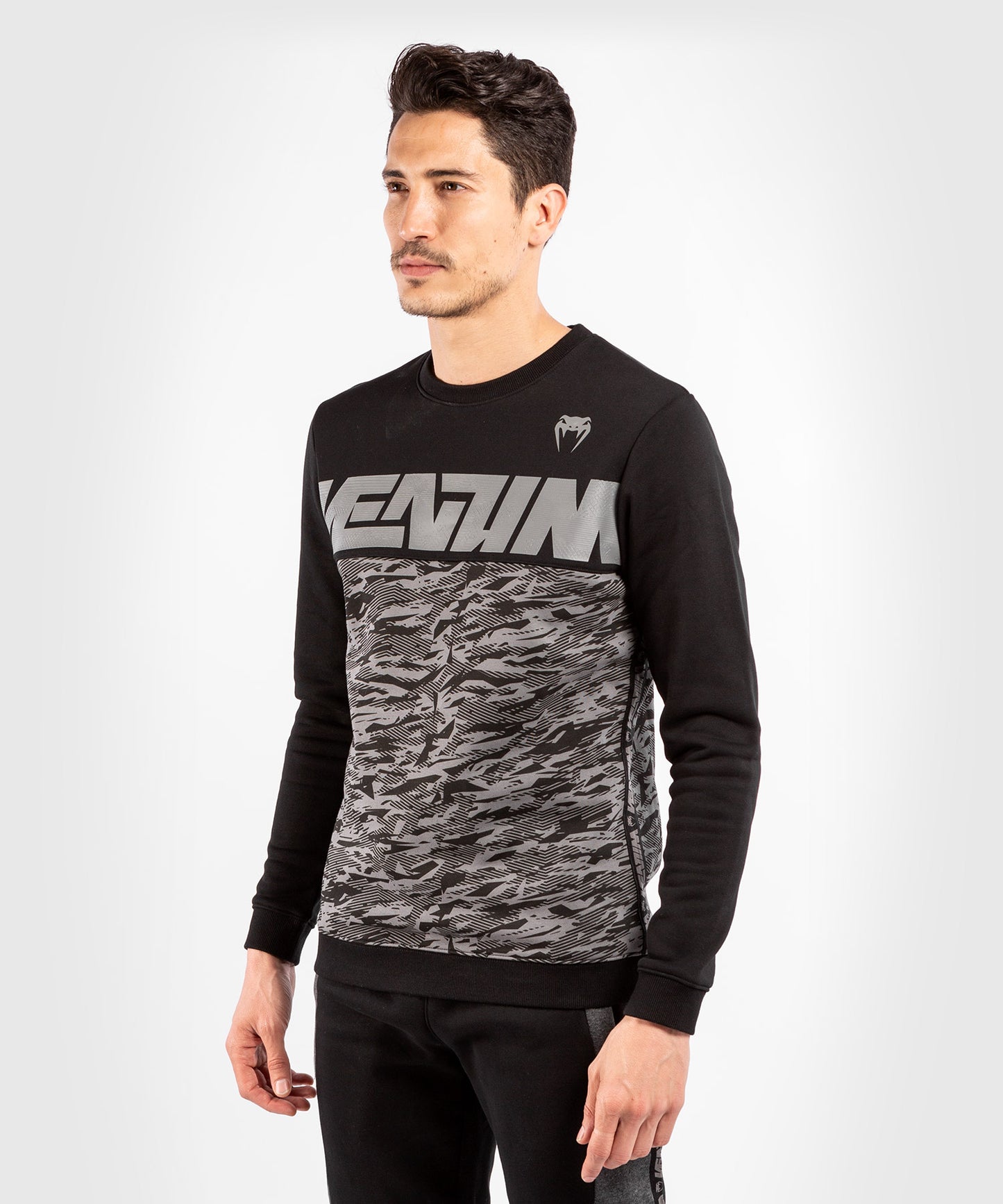 Venum Connect Sudadera Cuello Redondo – Negro/Camuflaje Oscuro
