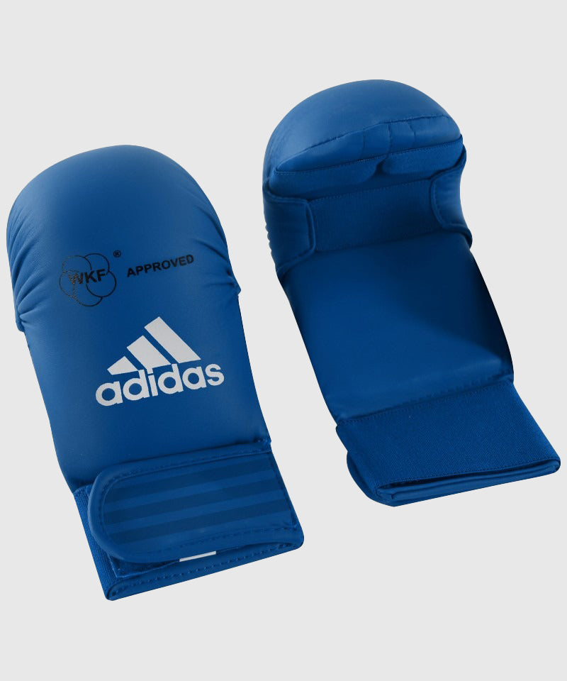 Adidas WKF Karate Gloves without Thumb - Blue