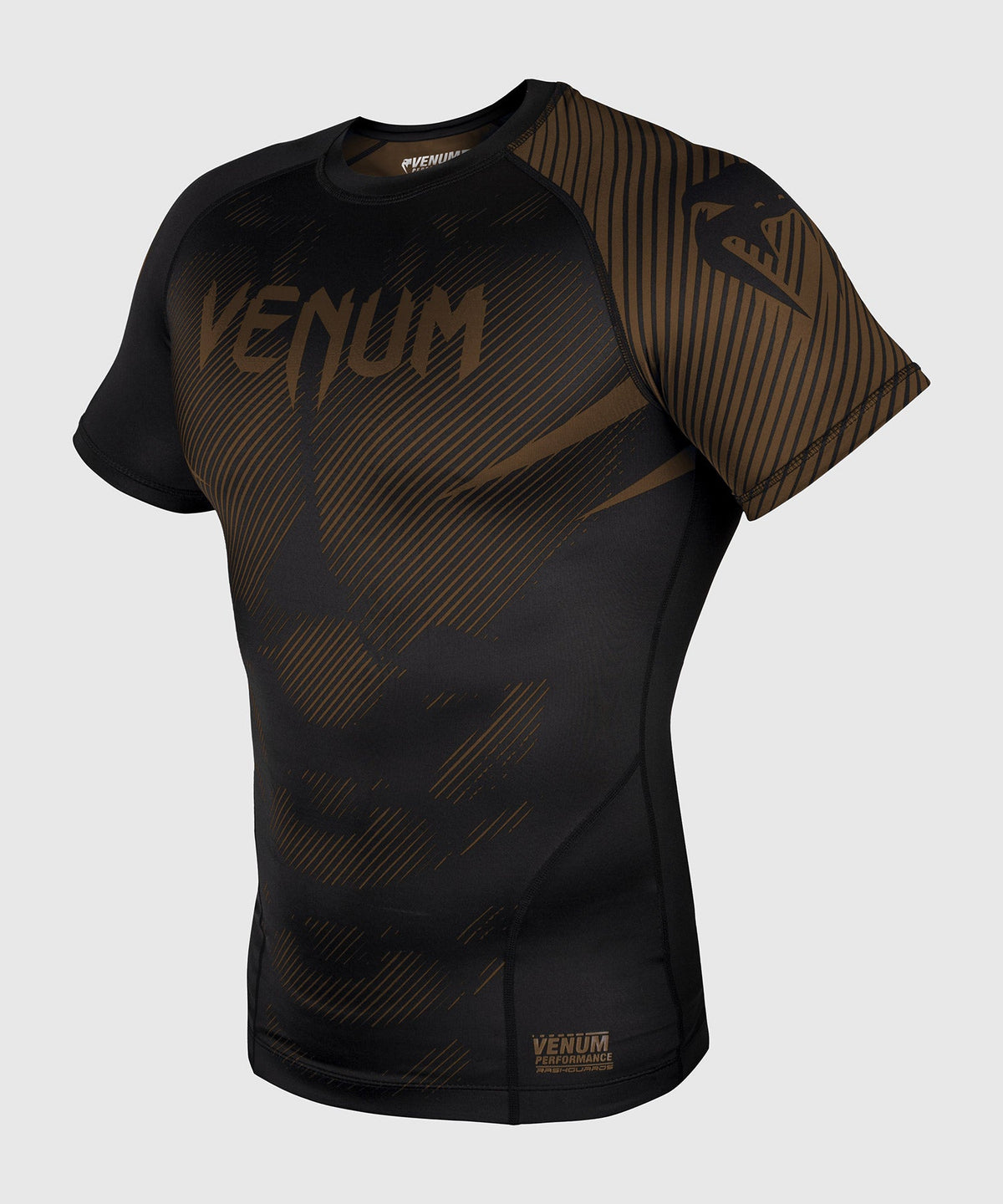 Rashguard Venum NoGi 2.0 - Manches courtes Approuvé IBJJF - Noir/Marron