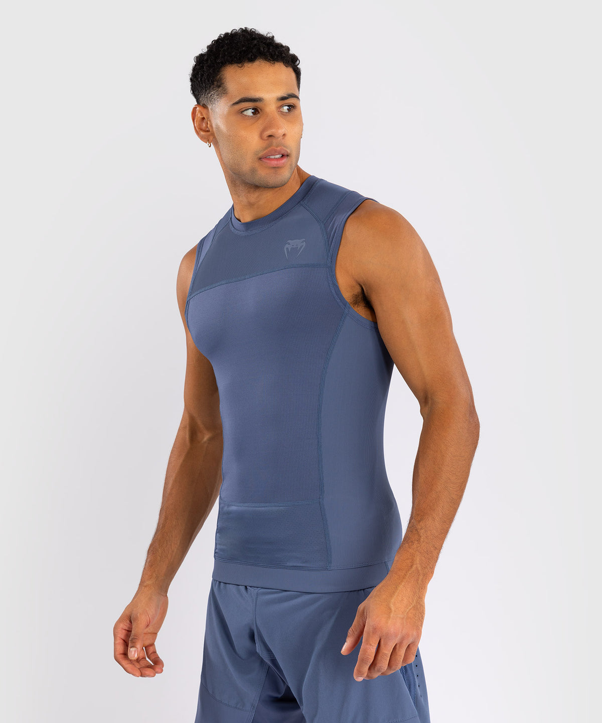 Venum G-Fit Air Rashguard sin Mangas para Hombre - Azul Niebla