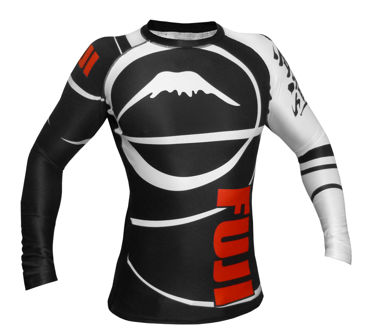 Fuji Sports Freestyle IBJJF Ranked Langarm-Rashguard - Schwarz