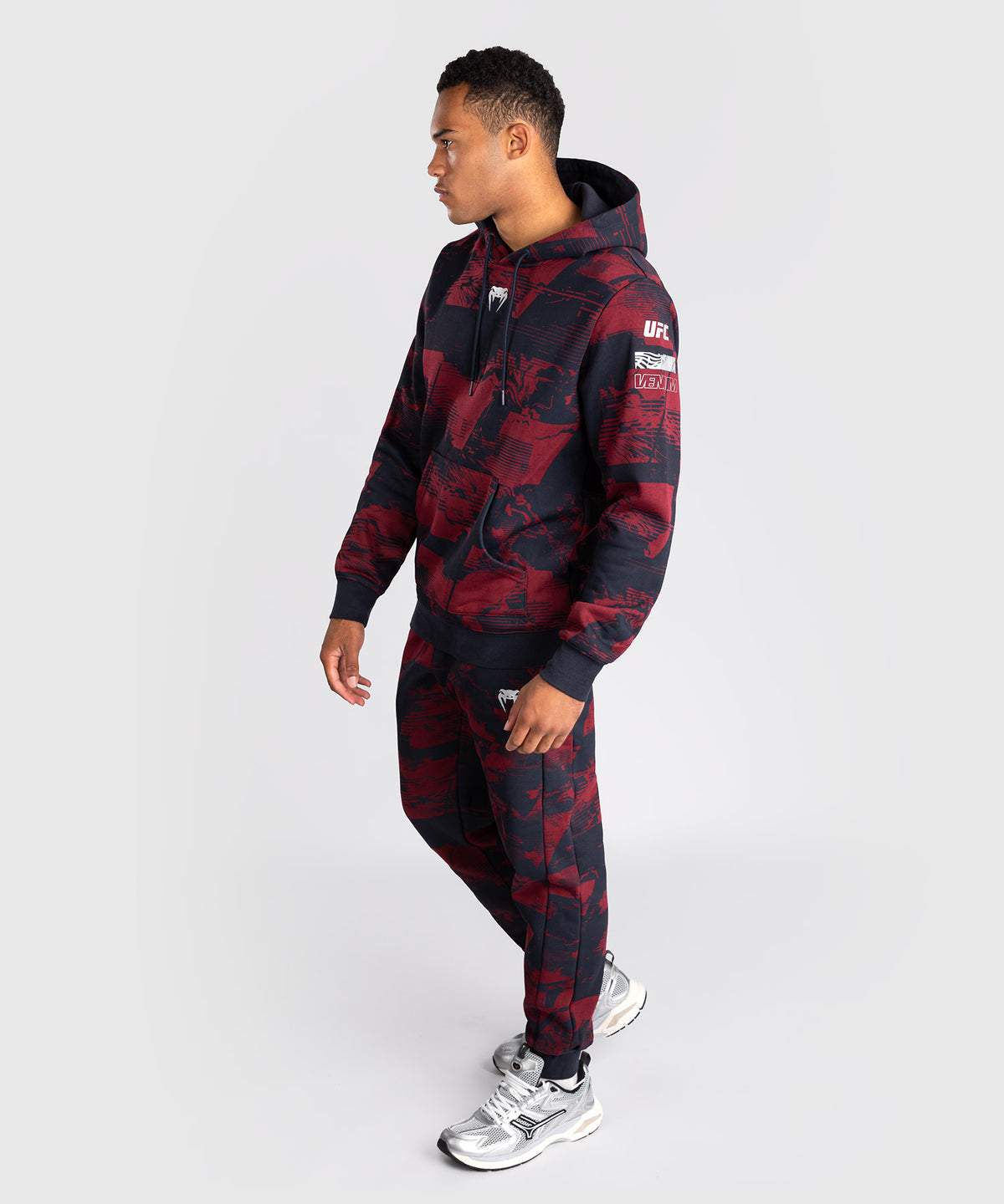 Sweat à capuche Homme UFC Zenith by Venum Authentic Fight Week - Bleu marine/Bordeaux/Argent