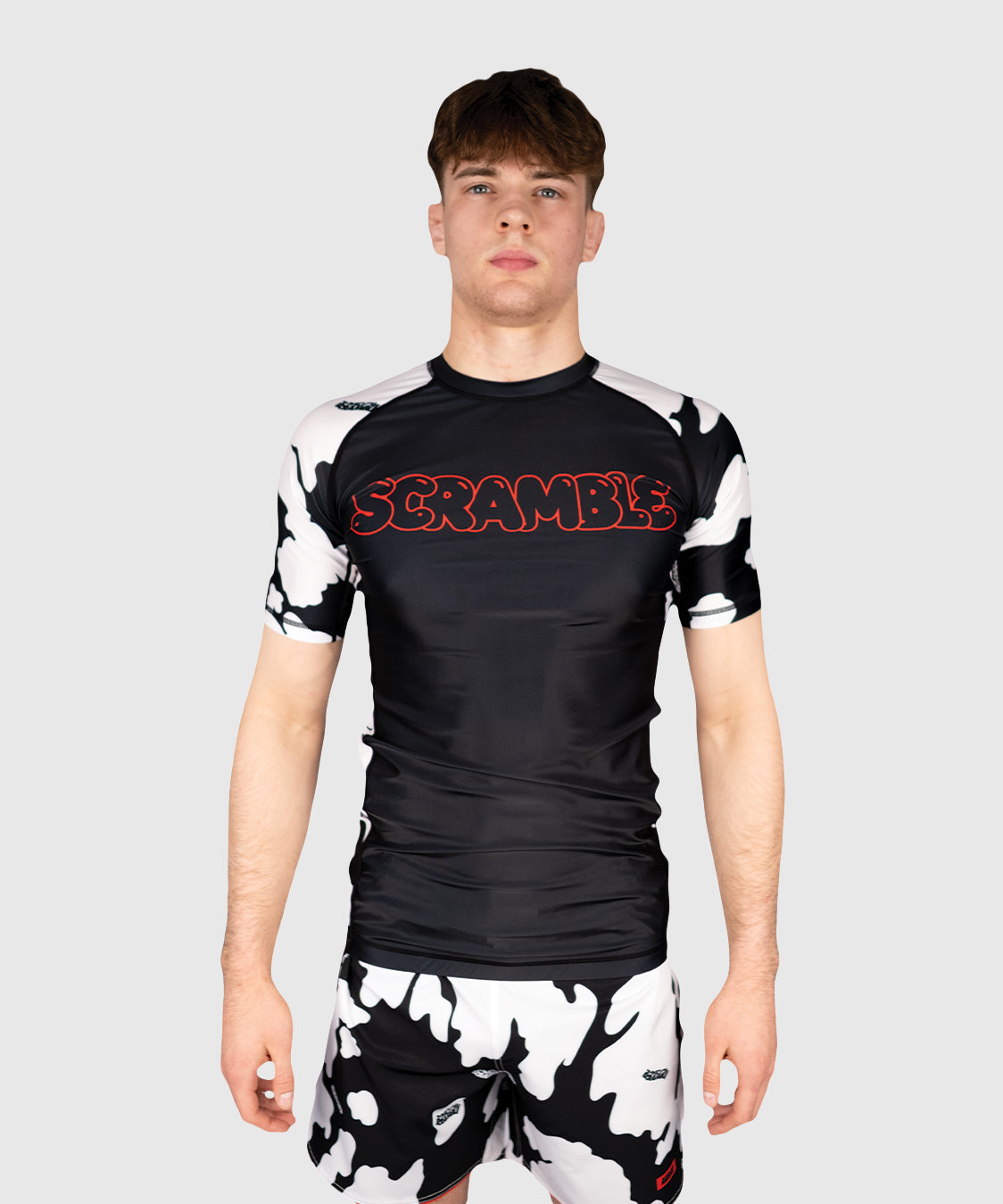 Scramble Wagyu Rashguard a Maniche Corte - Nero