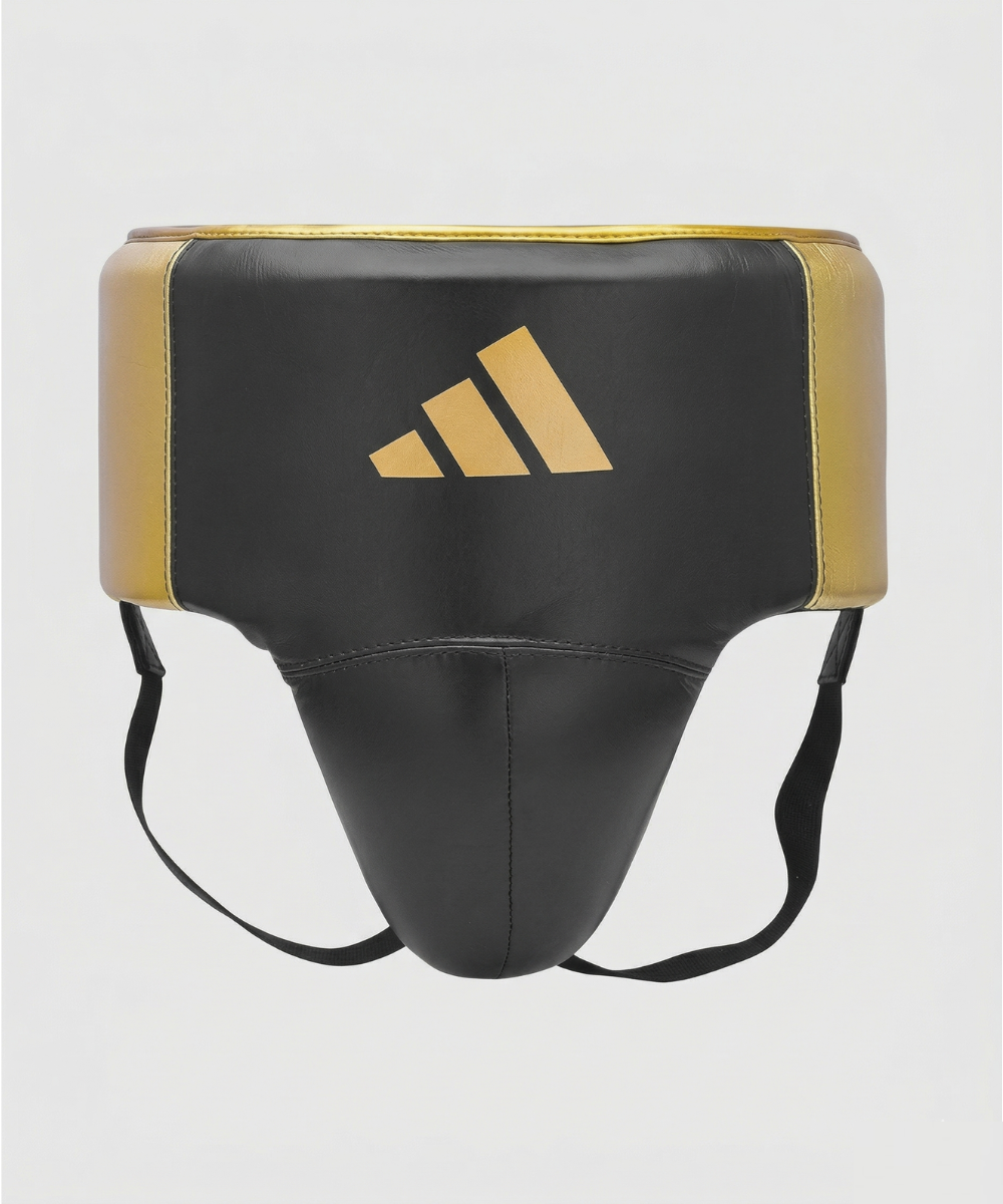 Adidas Pro Leather Men's Boxing Groin Guard - Black/Gold