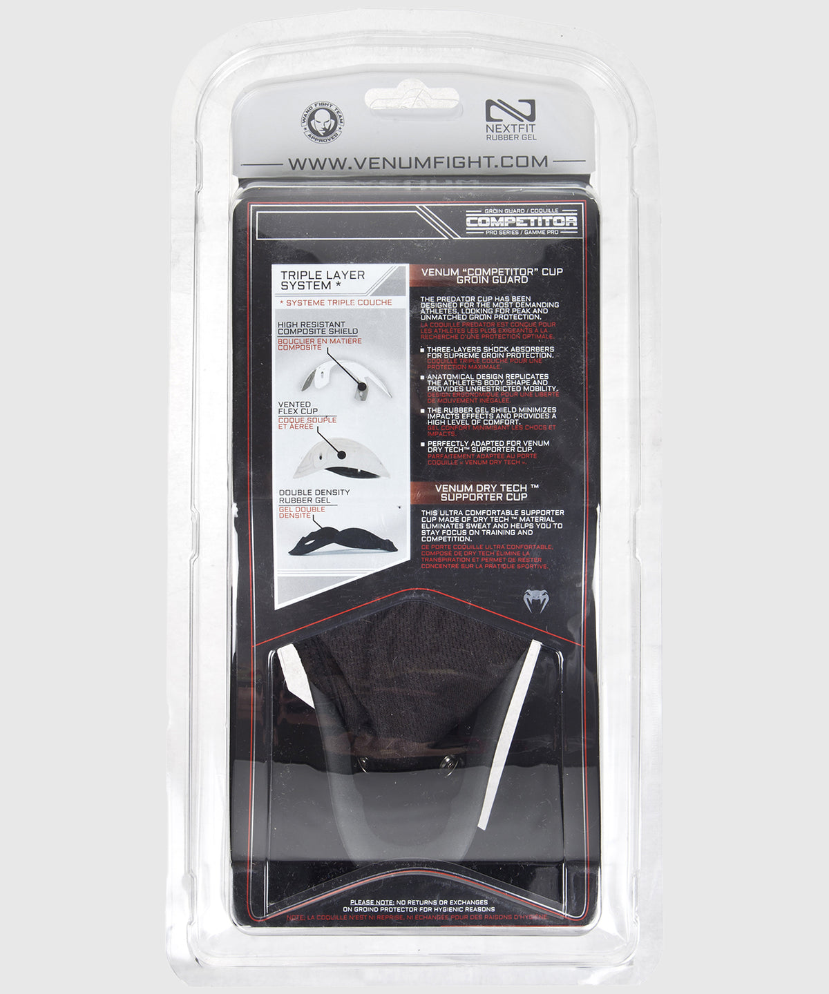 Venum Competitor Groin Guard & Support - Silver Series