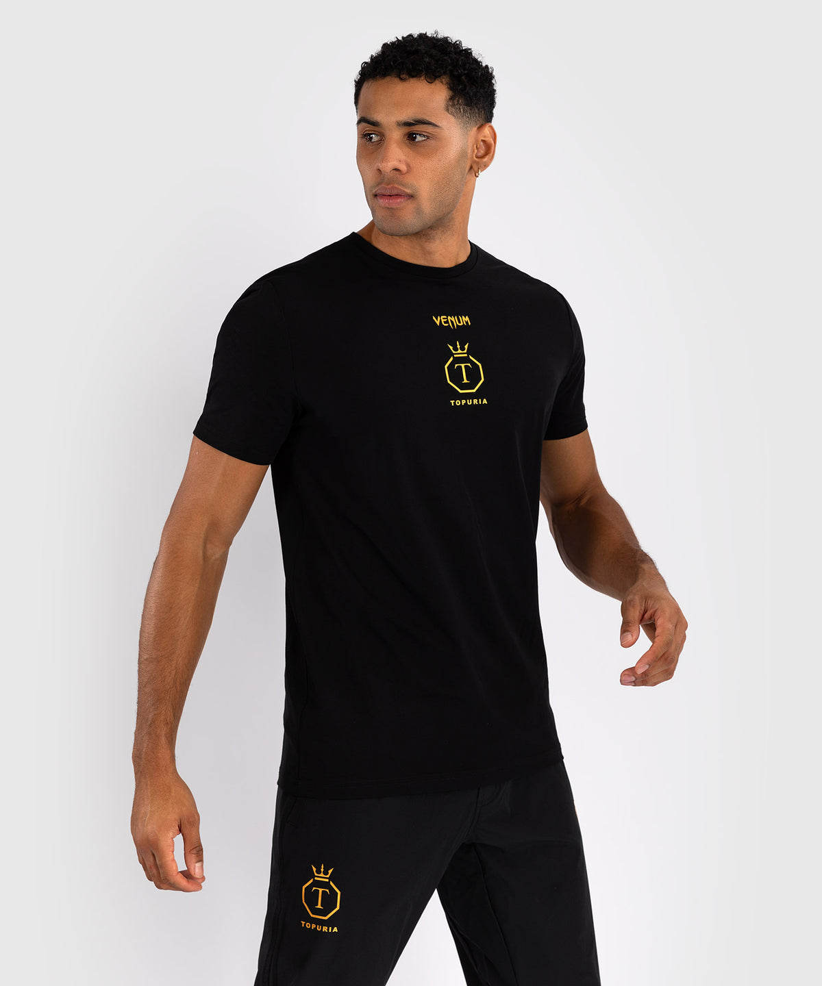 Venum x Topuria Unmatched Edition T-Shirt - Schwarz/Gold