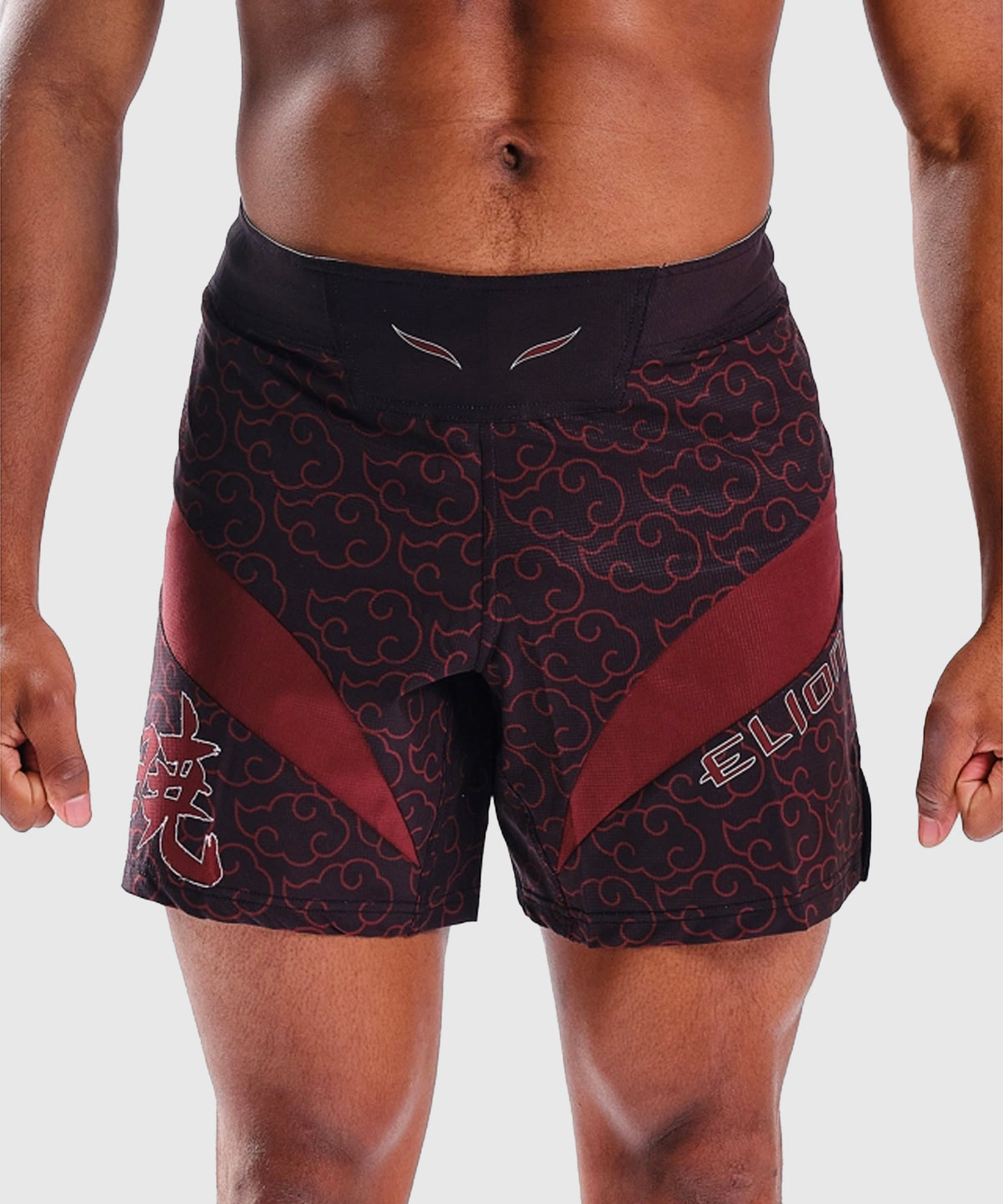 Elion X Naruto Akatsuki Fightshorts - Negro/Rojo