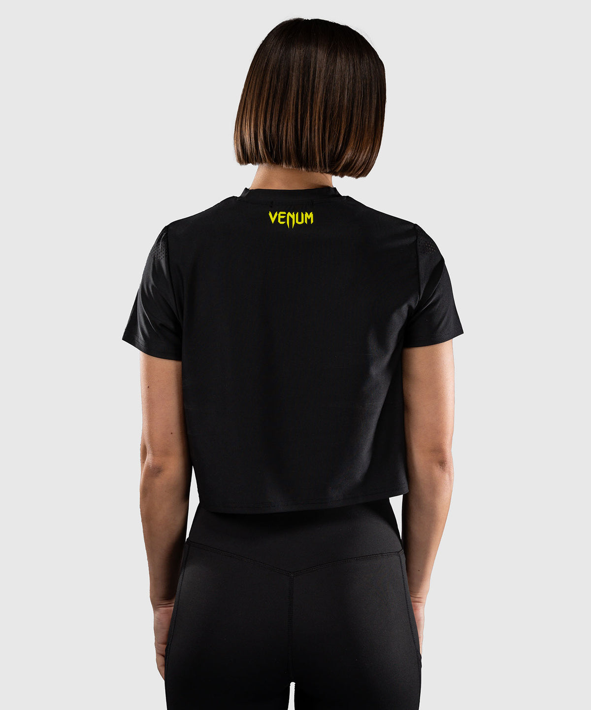 Venum Lazer Women's Dry Tech T-Shirt - Black/Yellow