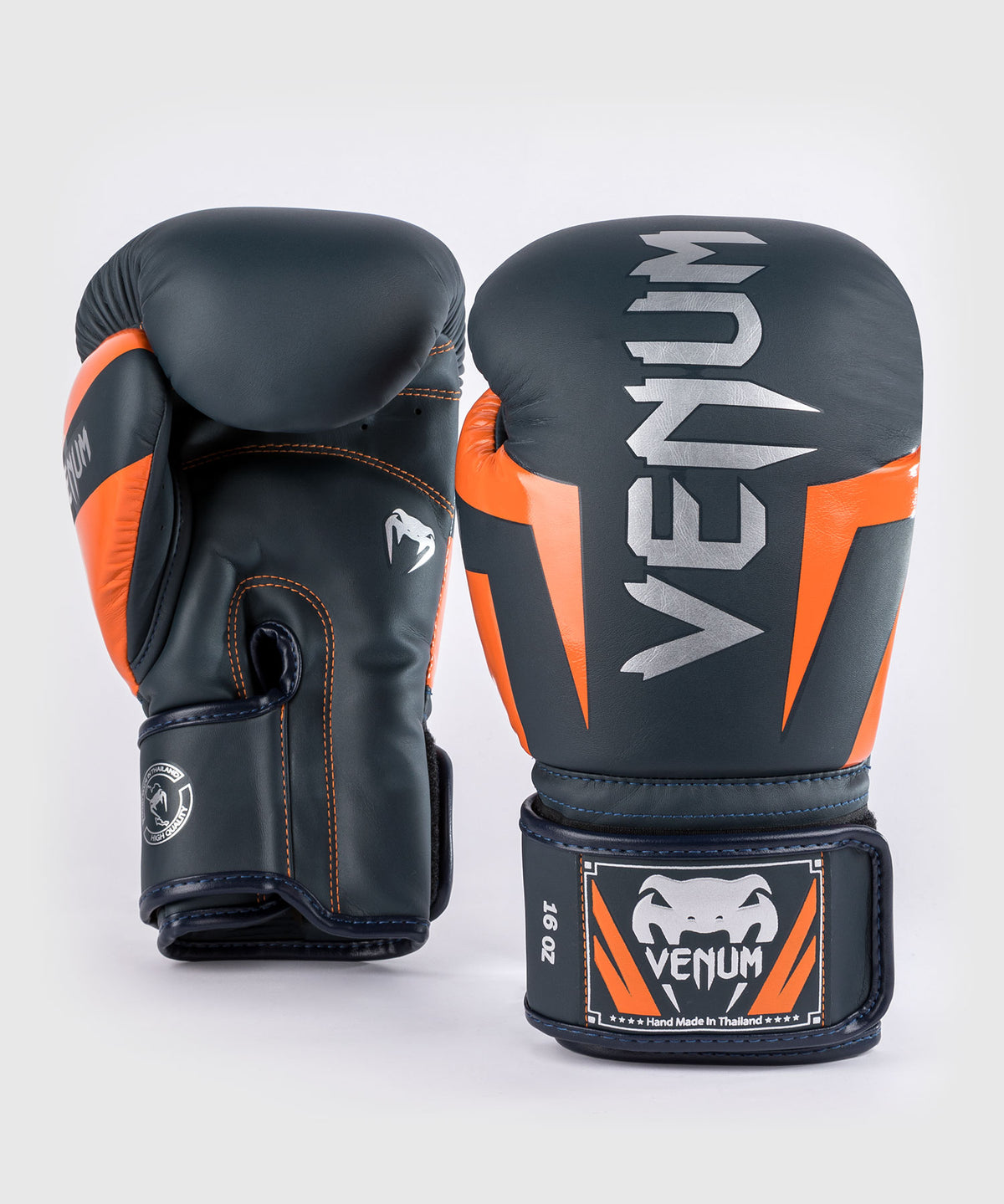 Venum Elite Boxhandschuhe - Navy/Silber/orange