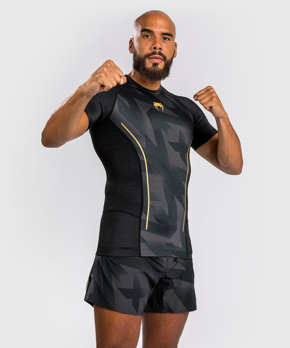 Venum Razor Rashguard - Kurzarm - Schwarz/Gold