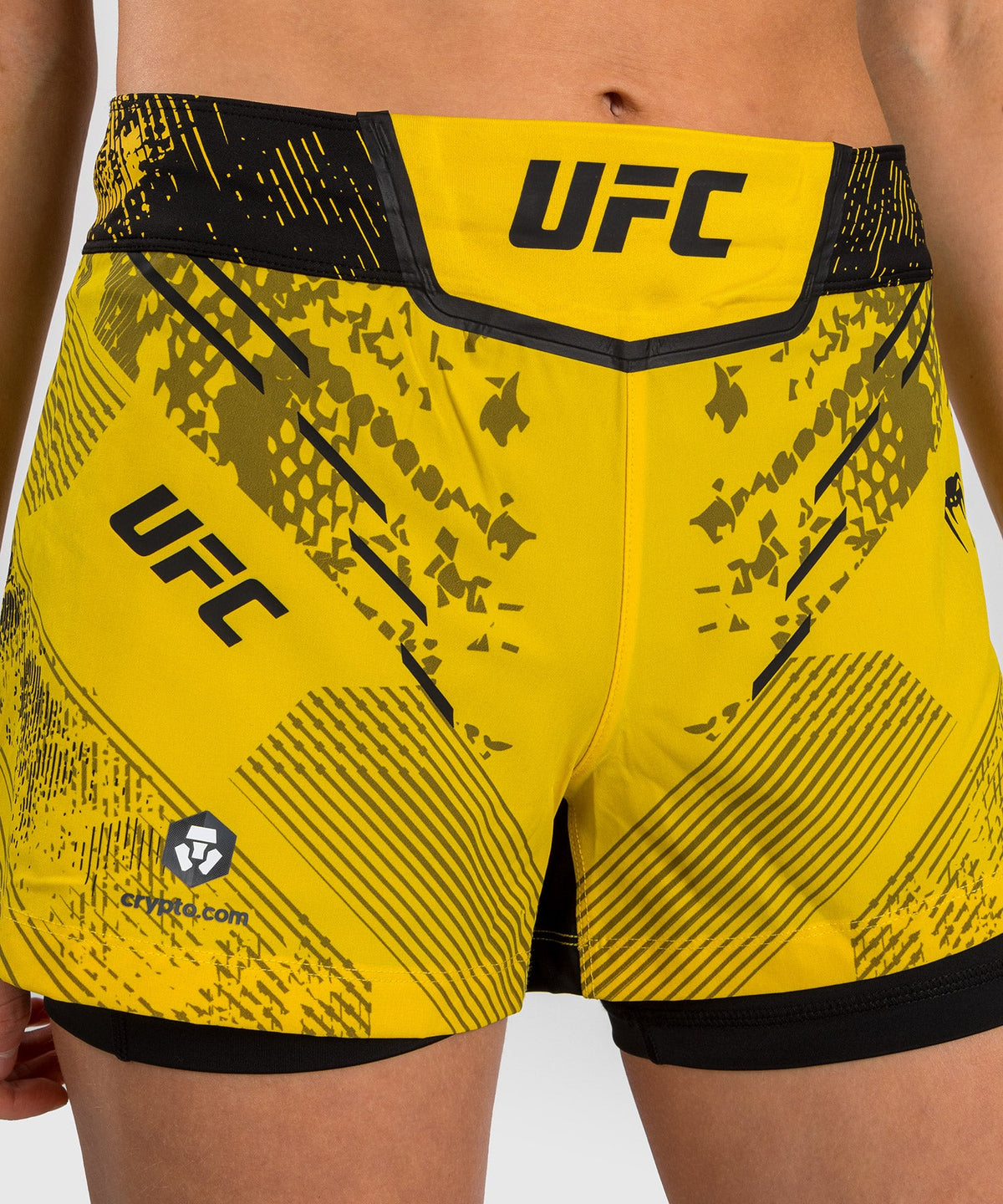 Short de Combat pour Femmes UFC Adrenaline by Venum Authentic Fight Night - Jaune