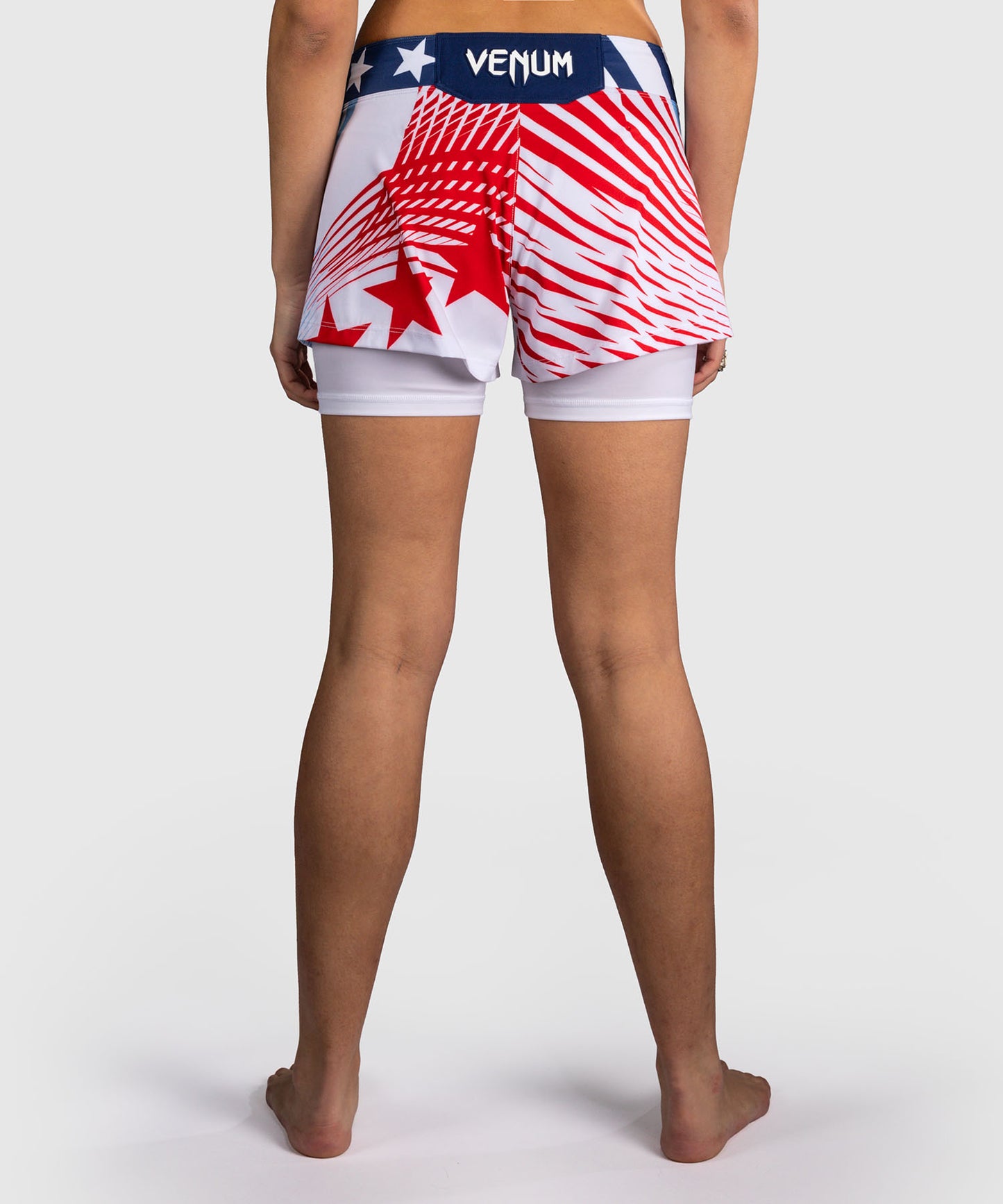 Women's Official UFC Freedom 250 by Venum White Authentic Fight Night Fight Short