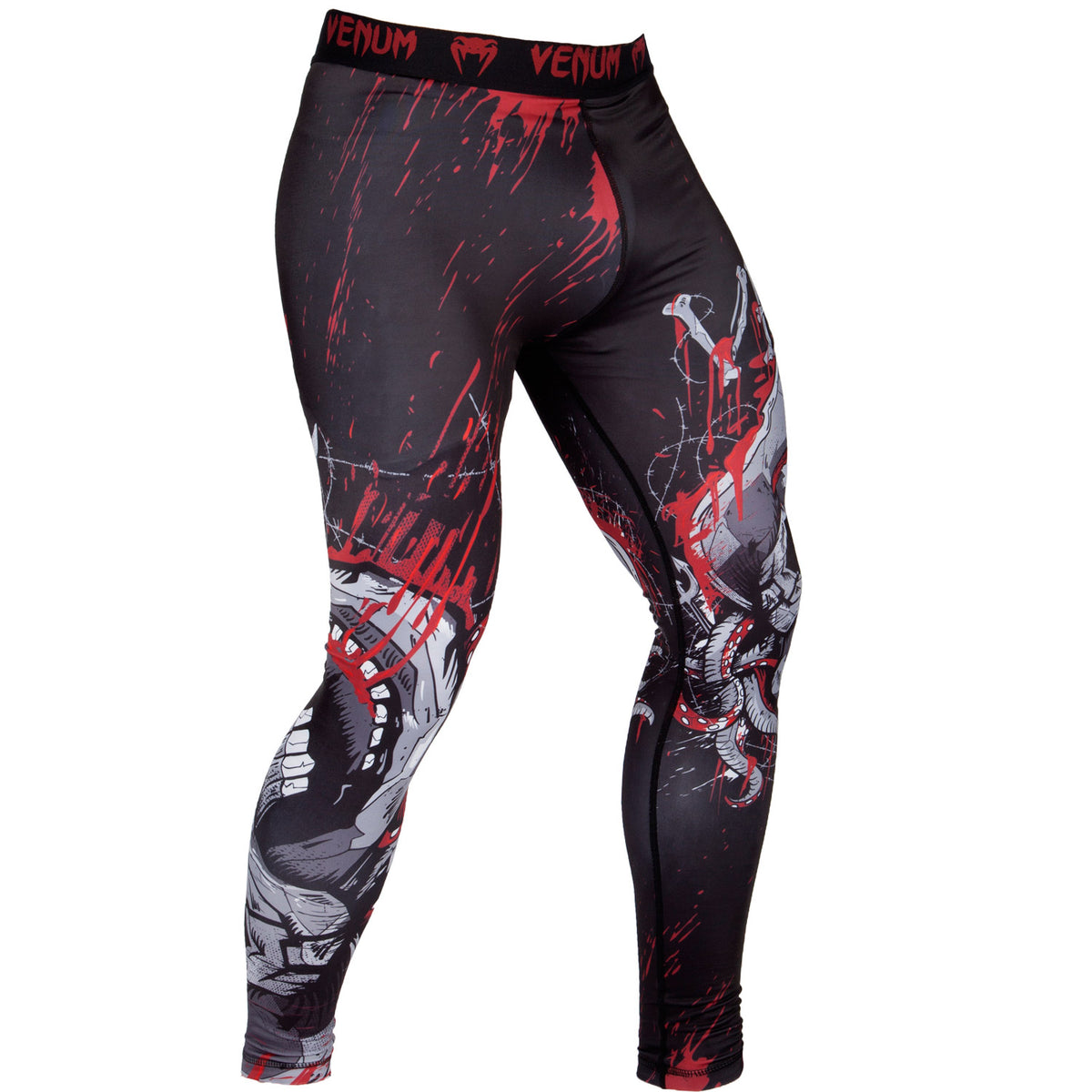 Pantaloni a compressione Venum Pirate 3.0 - Nero/Rosso